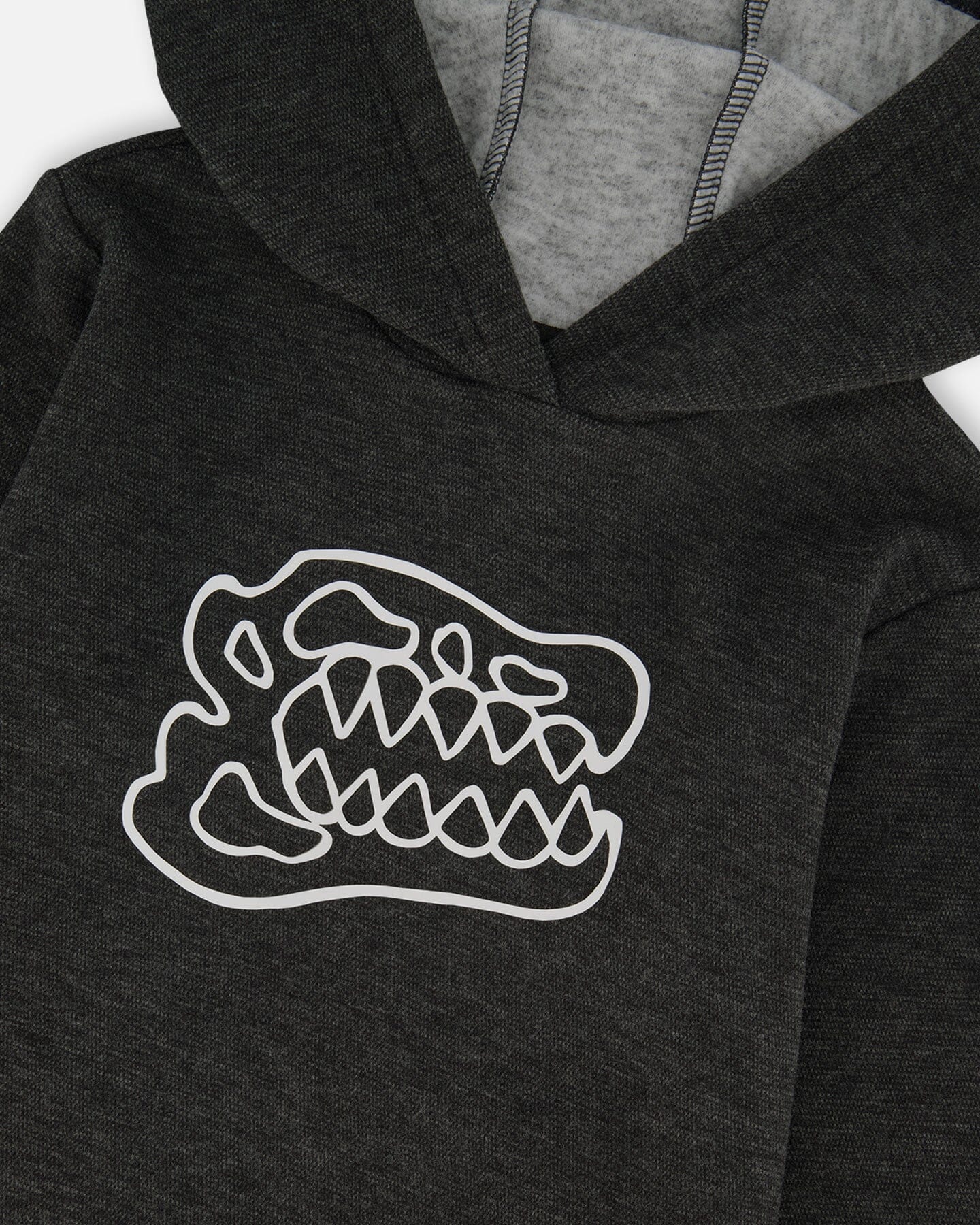 Long Sleeve Super Soft Brushed Jersey Hooded Tee Black - Image 4