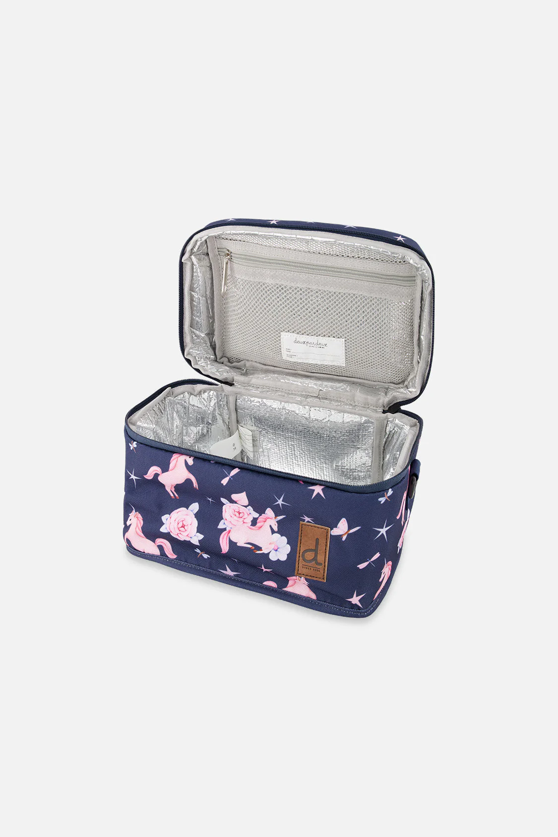 Lunch Box Navy Unicorn Print - Image 3