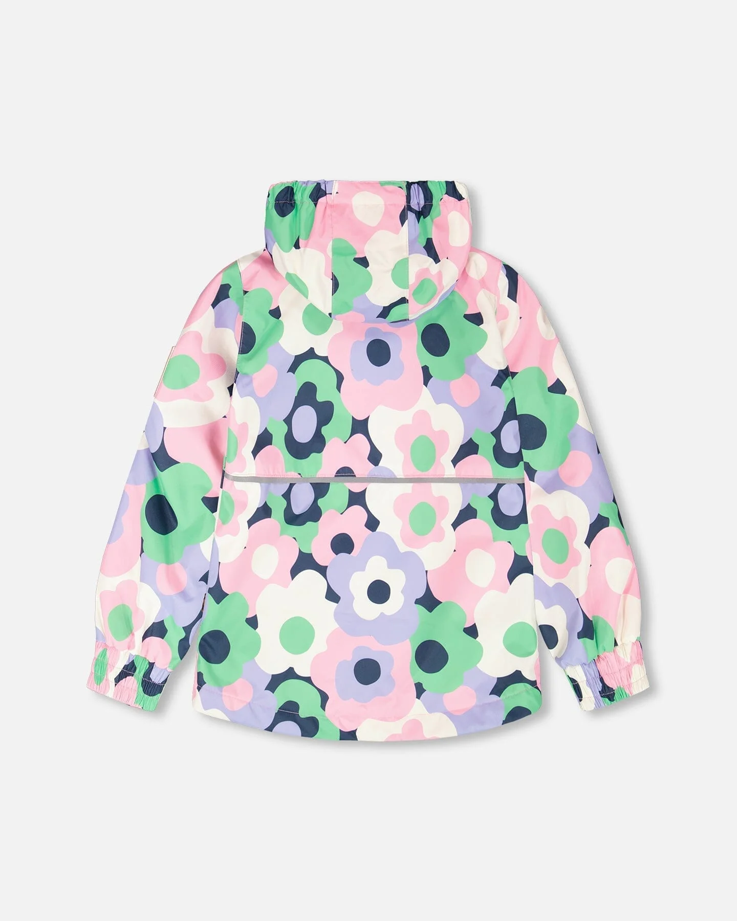 Mid-Season Jacket Black Printed Flowers - Image 3