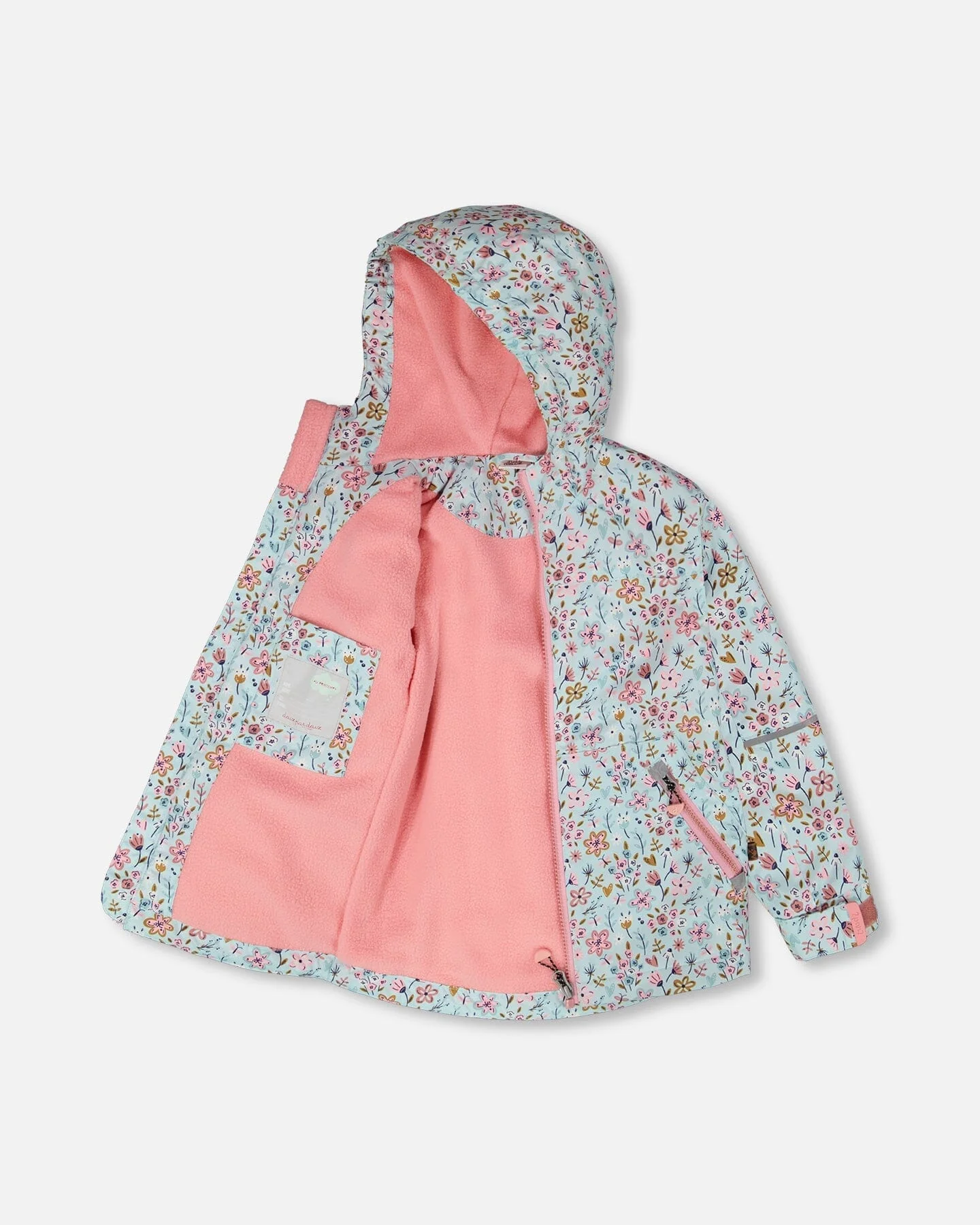 Mid-Season Jacket Blue Mini Flower Print - Image 4