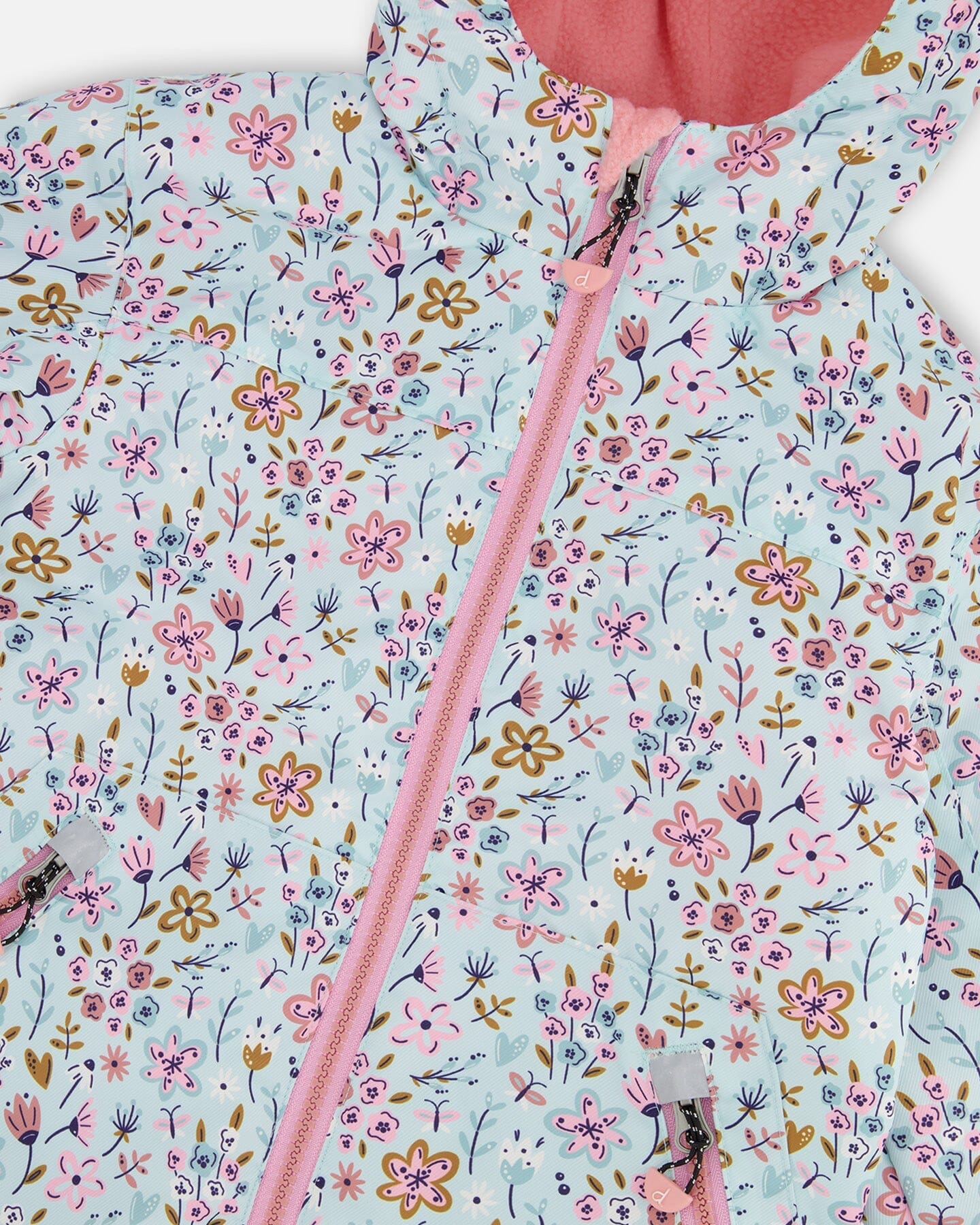 Mid-Season Jacket Blue Mini Flower Print - Image 5
