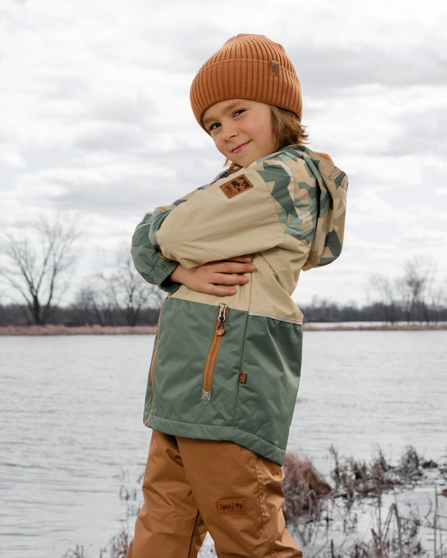 Mid-Season Jacket Green Camouflage Print - Image 2