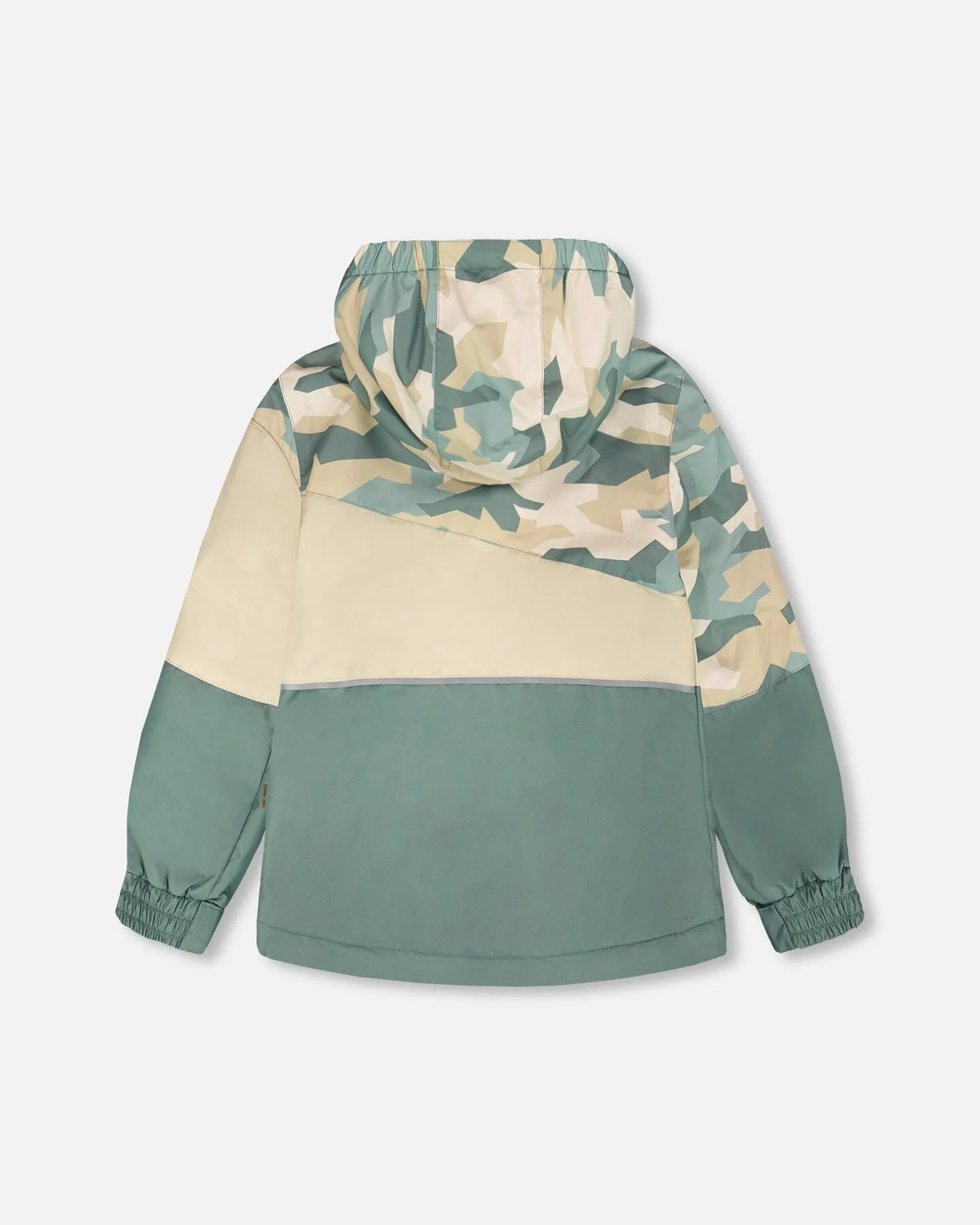 Mid-Season Jacket Green Camouflage Print - Image 3