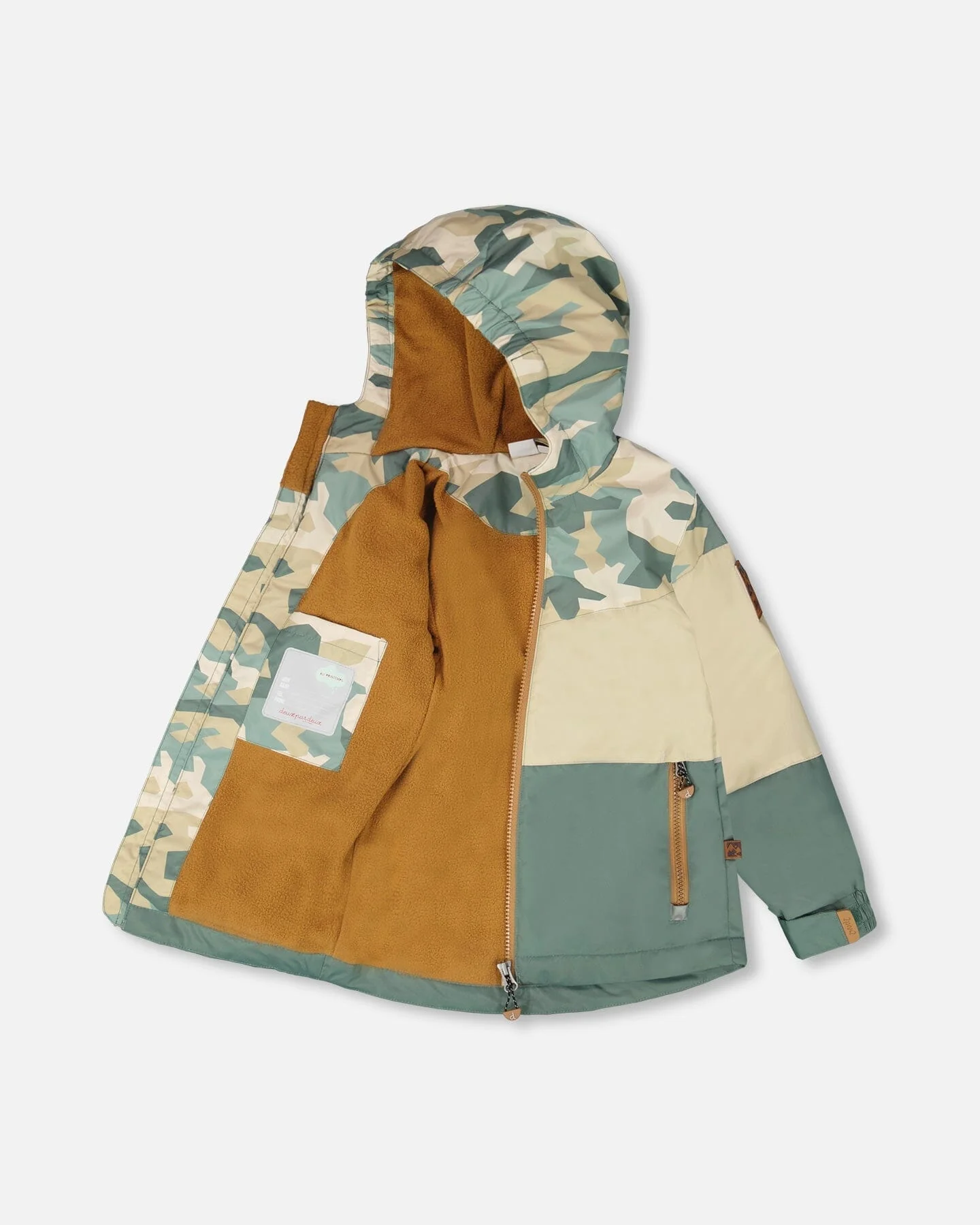 Mid-Season Jacket Green Camouflage Print - Image 4