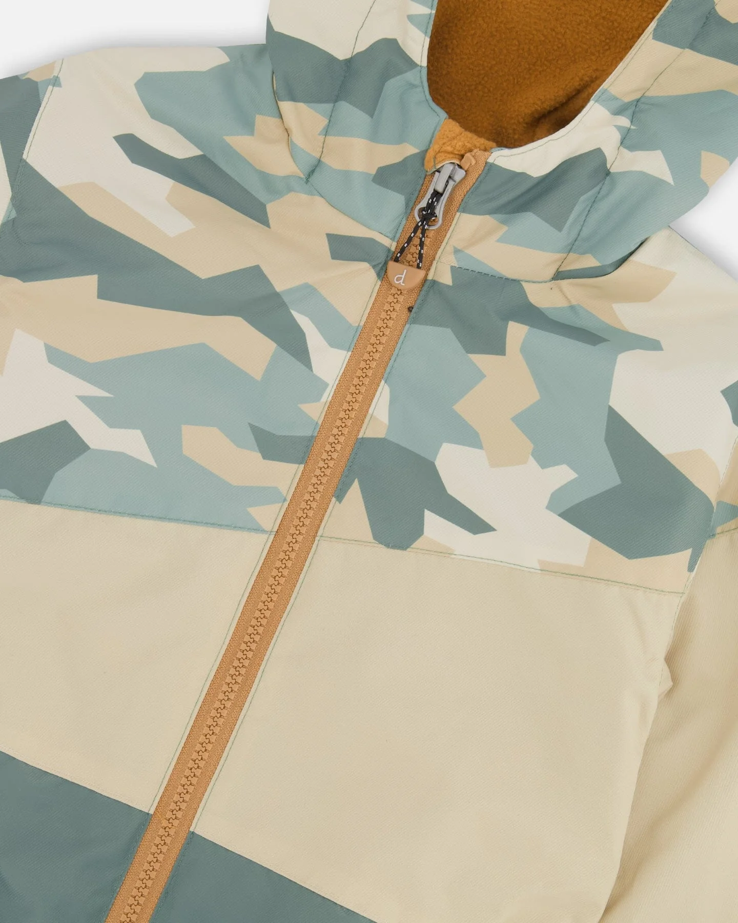 Mid-Season Jacket Green Camouflage Print - Image 5