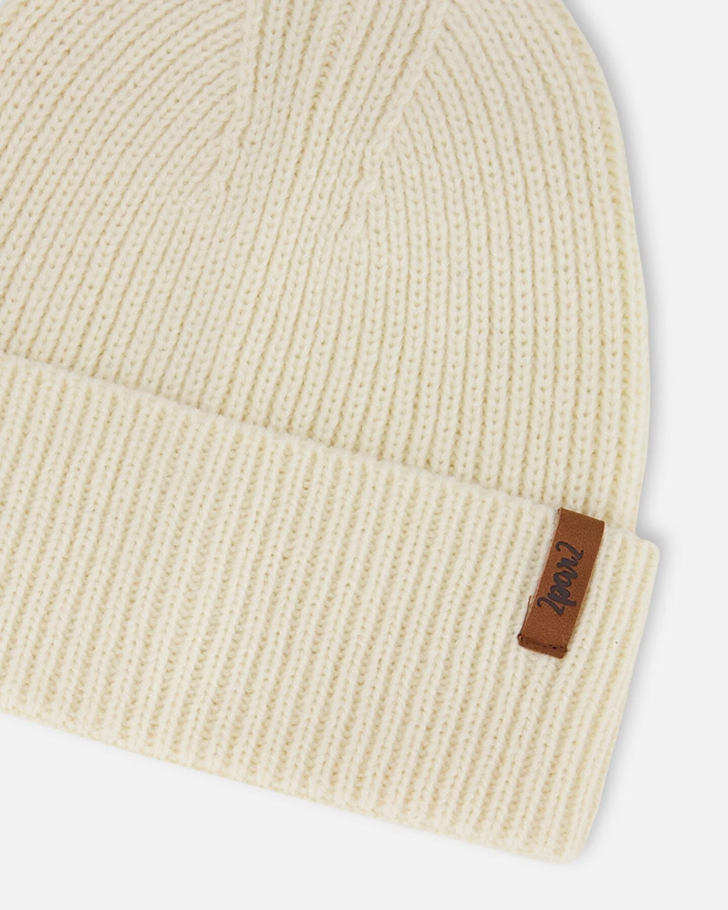 Mid-Season Knit Hat Light Beige - Image 3