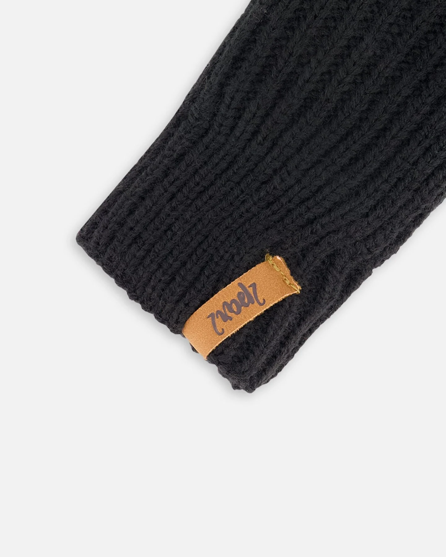 Mid-Season Knit Mittens Black - Image 3