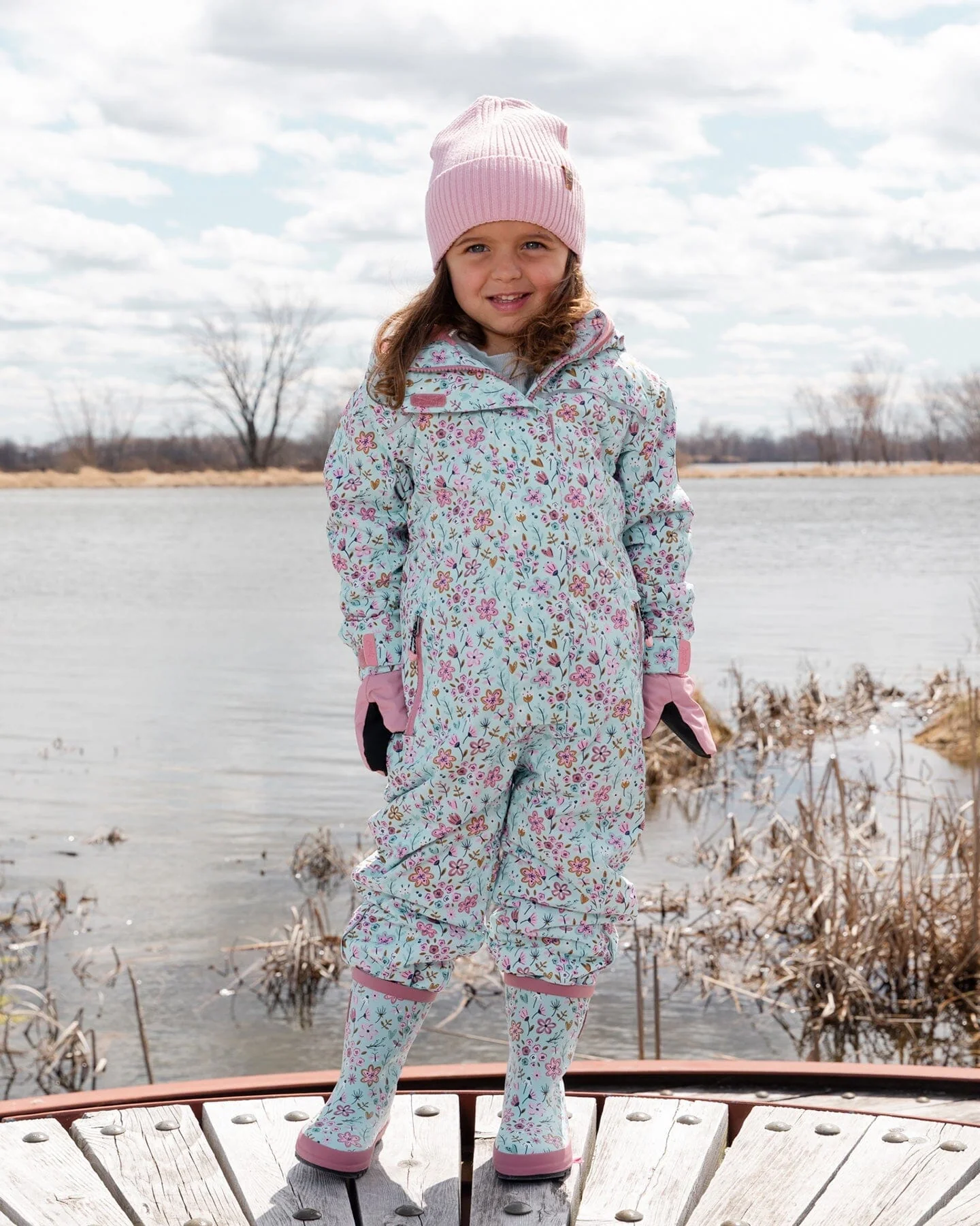Mid-Season Mittens In Recycled Polyester Light Pink - Image 2