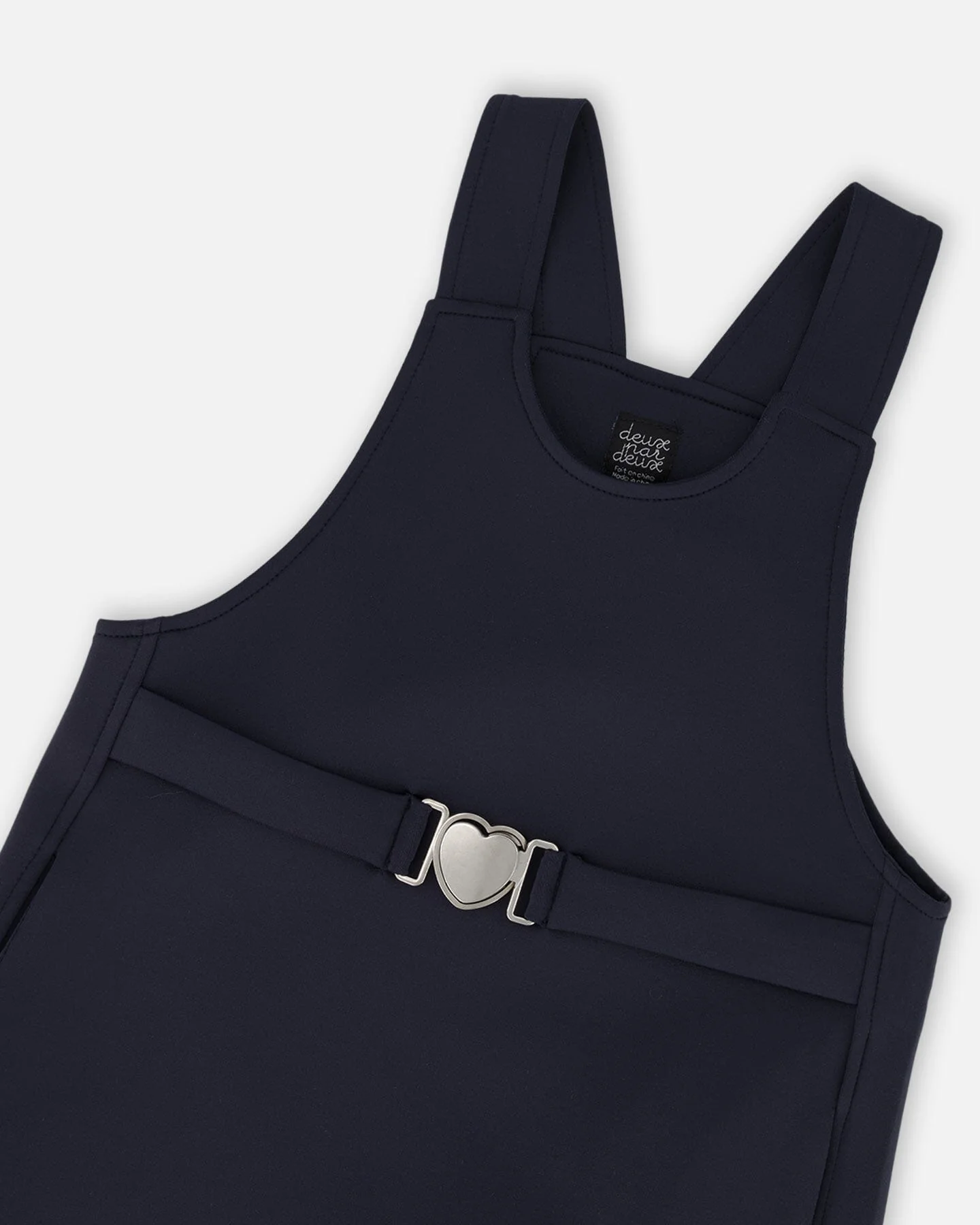 Milano Jumper Dress Navy Blue With Buckle Detail - Image 4