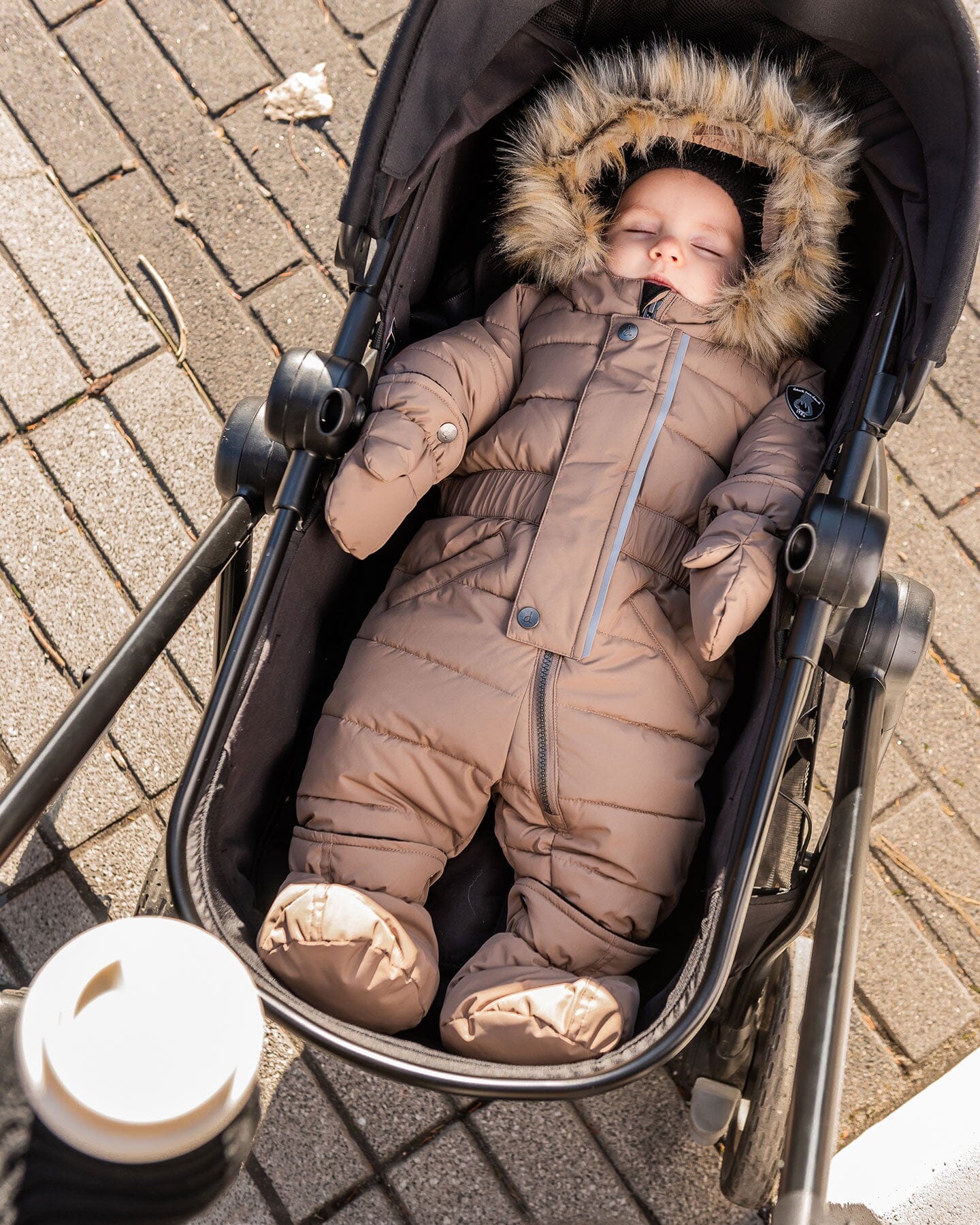 One-Piece Baby Original Puffy Snowsuit Black - Image 4