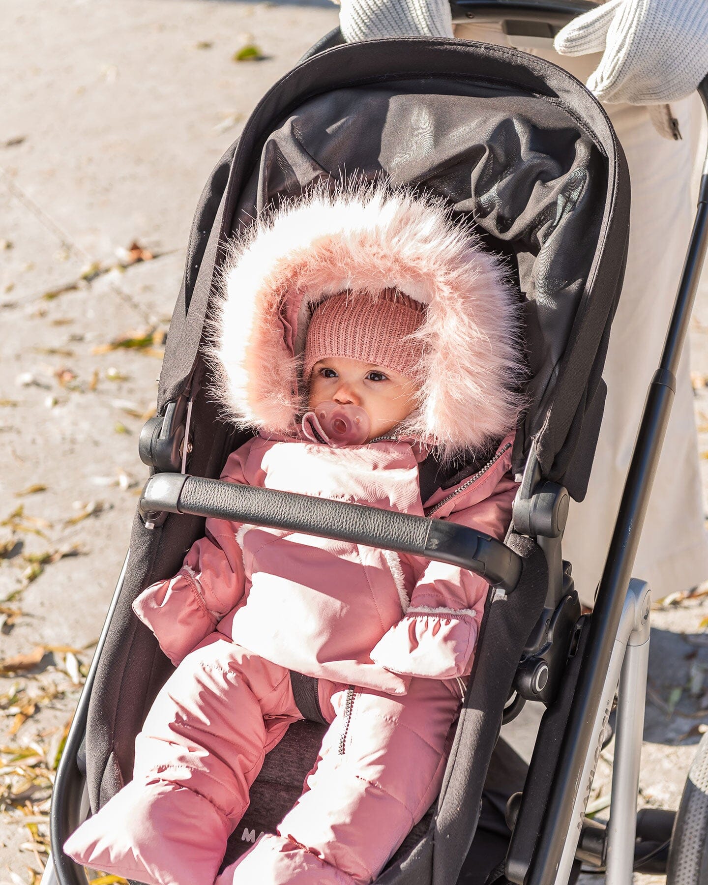 One-Piece Baby Snug Snowsuit Designed For Car Seat Black - Image 8
