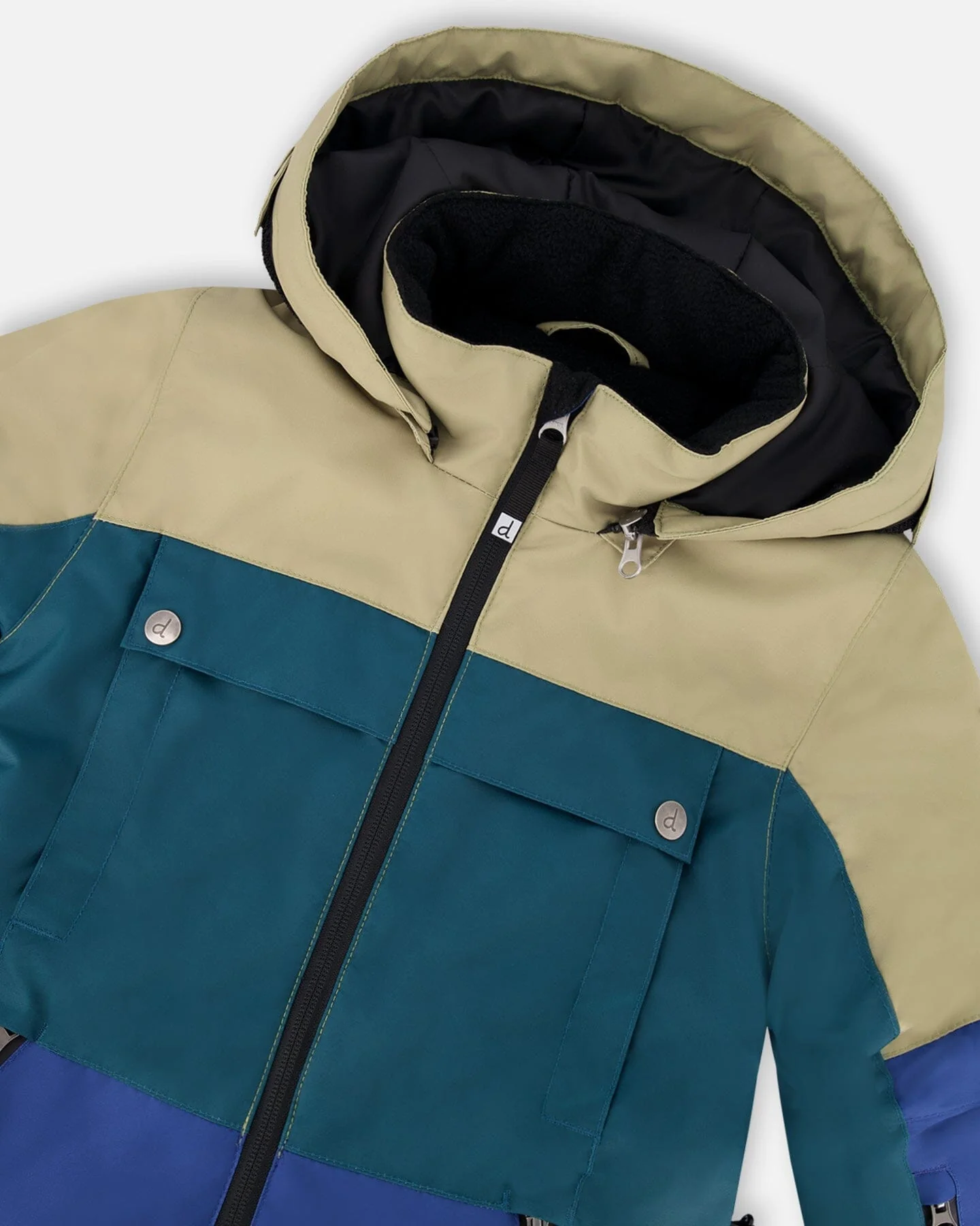 One-Piece Teknik Snowsuit Colorblocked Navy Blue - Image 4