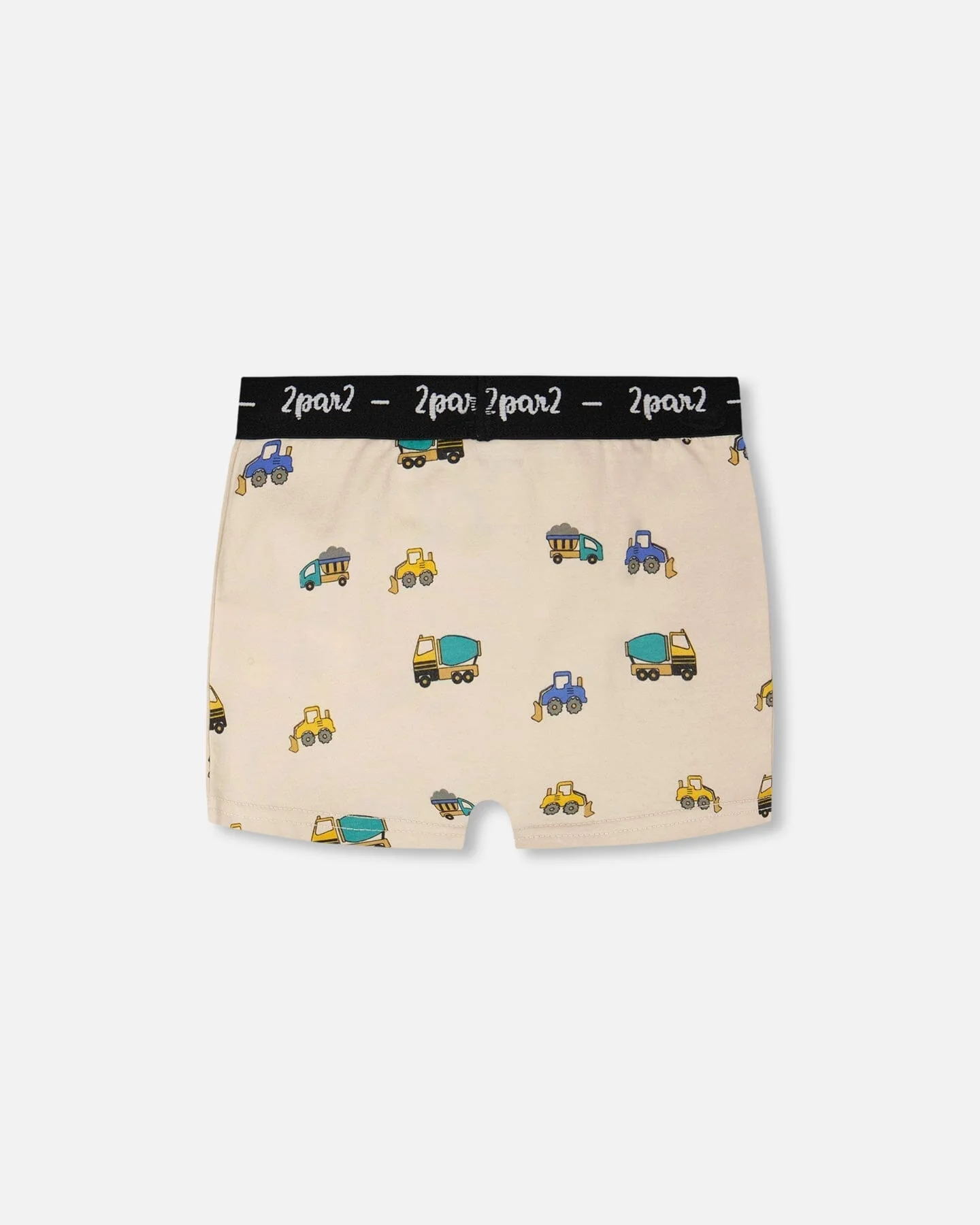 Organic Cotton Boxer Beige Truck Print - Image 2