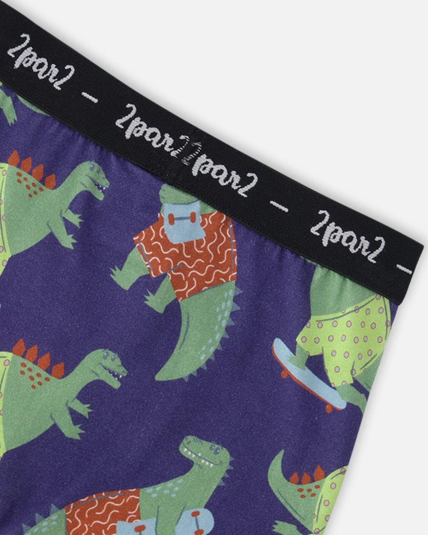 Organic Cotton Boxer Blue Dino Print - Image 3