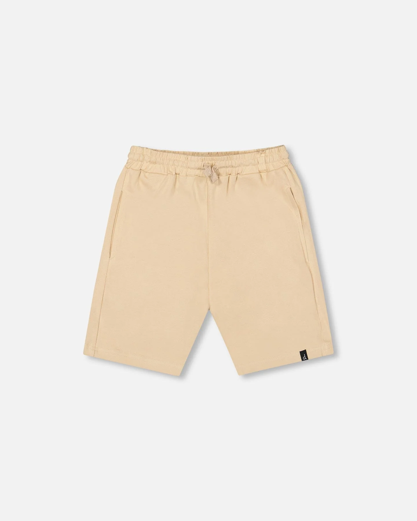 Organic Cotton Jersey Shorts Beige