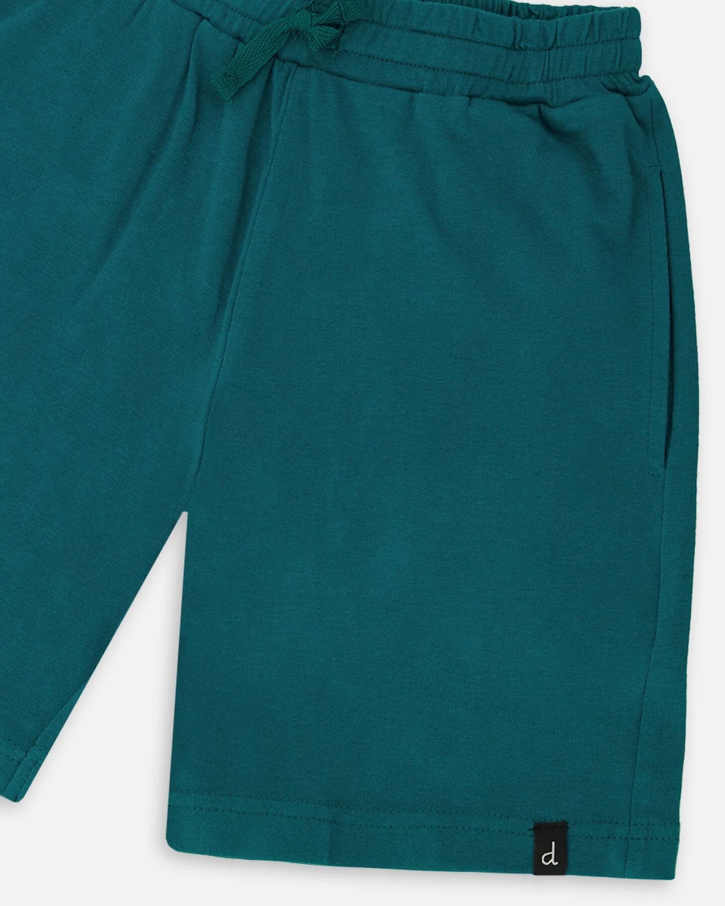Organic Cotton Jersey Shorts Dark Turquoise - Image 3