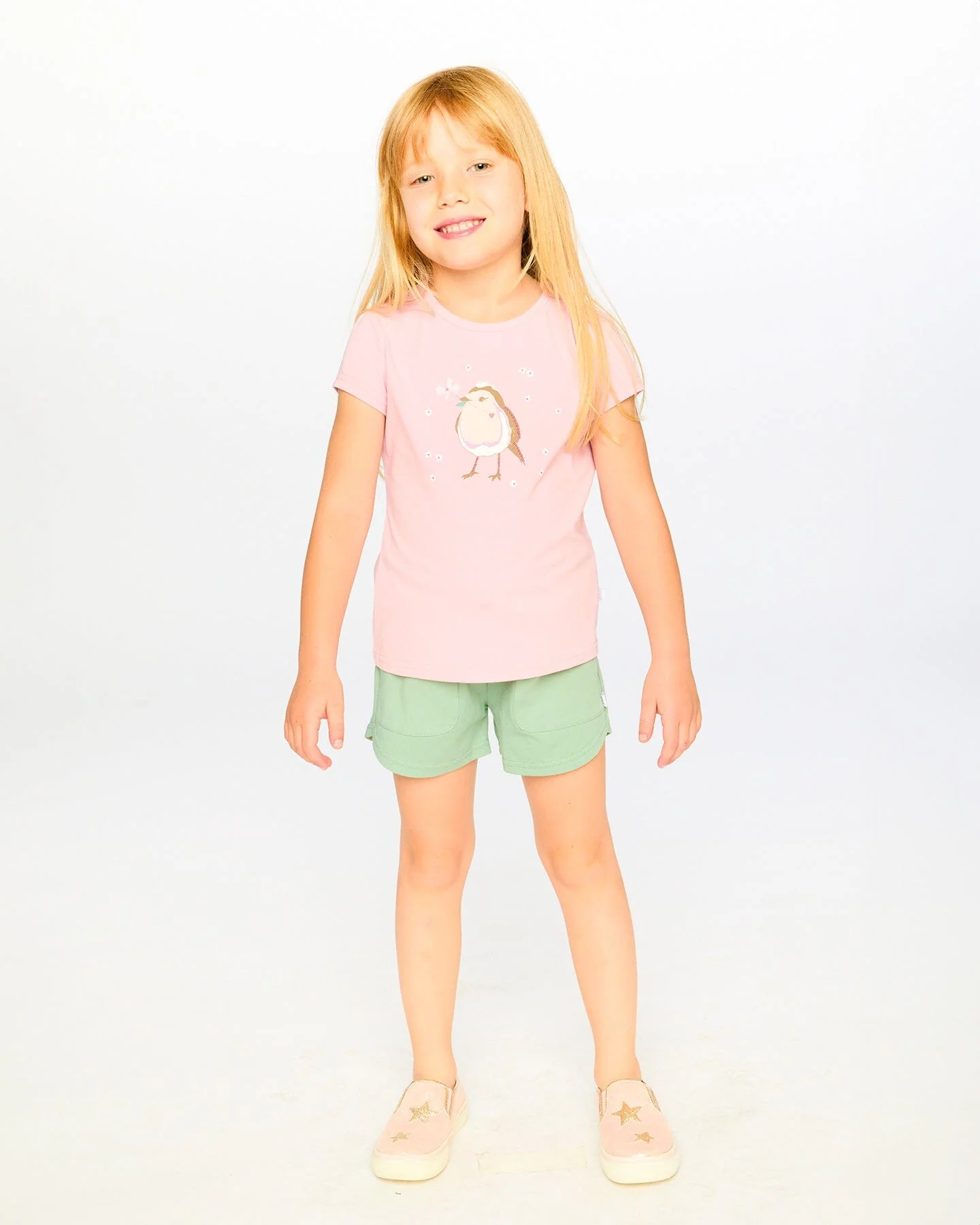 Organic Cotton Jersey Shorts Sage Green - Image 3
