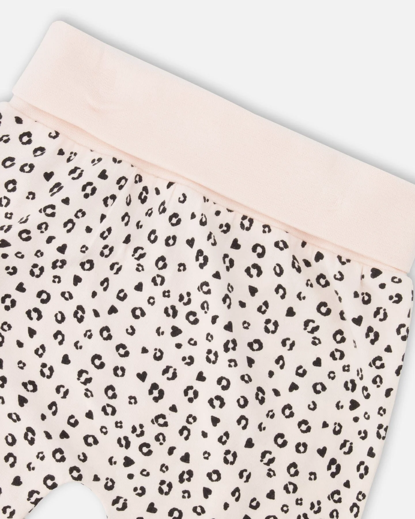 Organic Cotton Jersey Sweater And Pants Set Peach Animal Print - Image 4
