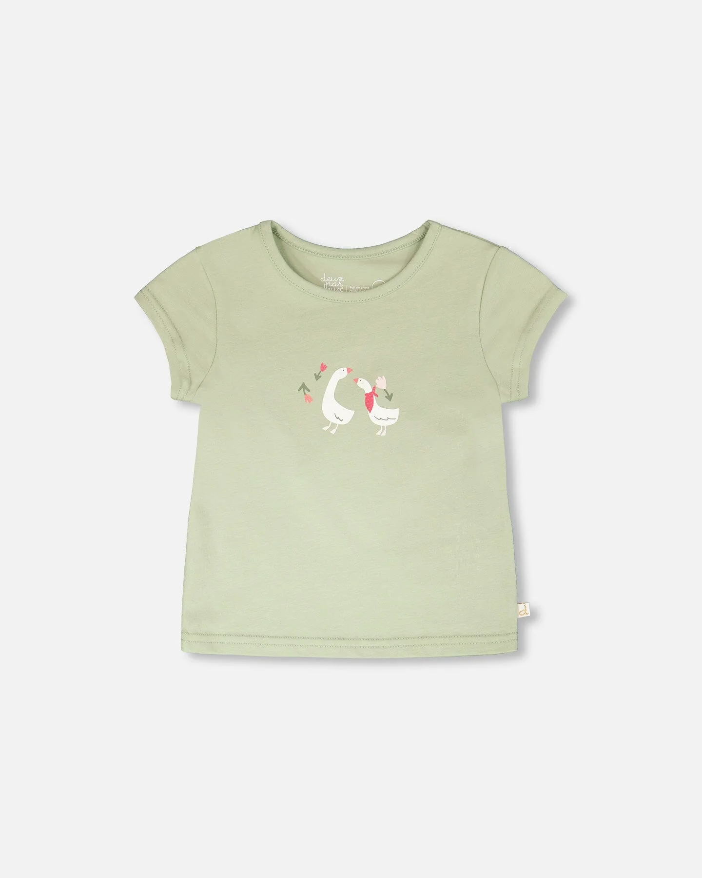 Organic Cotton Jersey T-Shirt Light Khaki Green