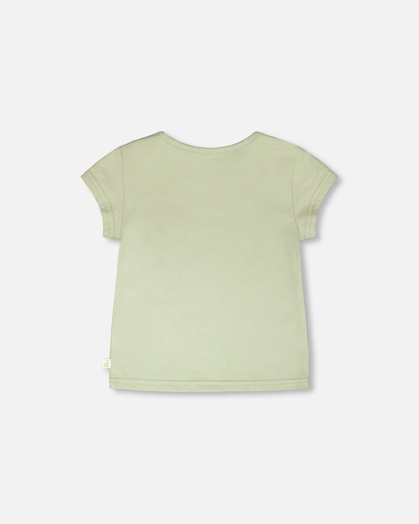 Organic Cotton Jersey T-Shirt Light Khaki Green - Image 3