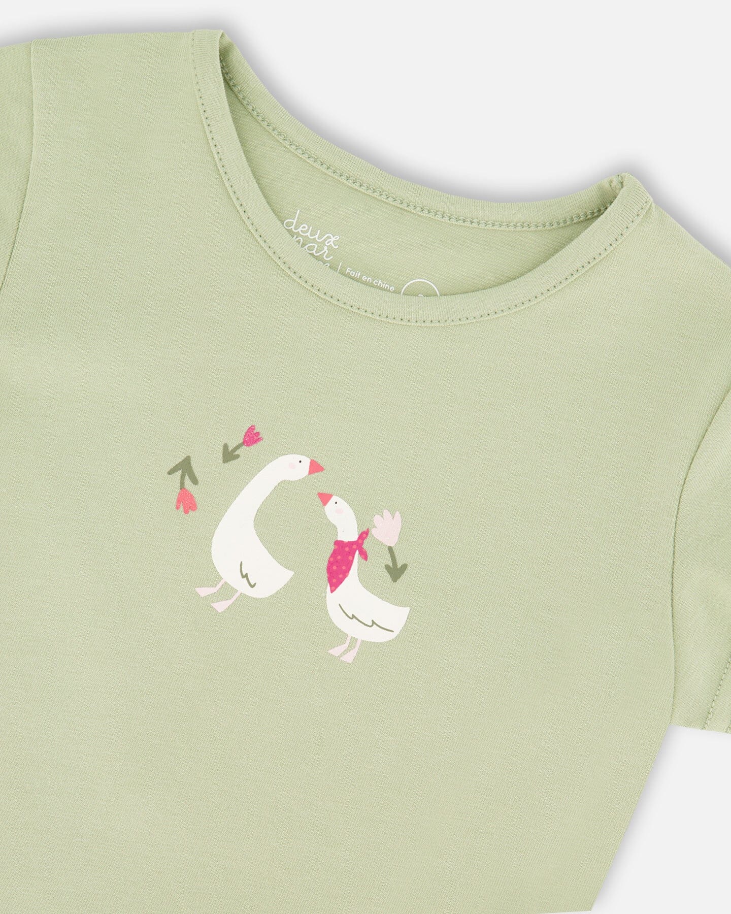 Organic Cotton Jersey T-Shirt Light Khaki Green - Image 4