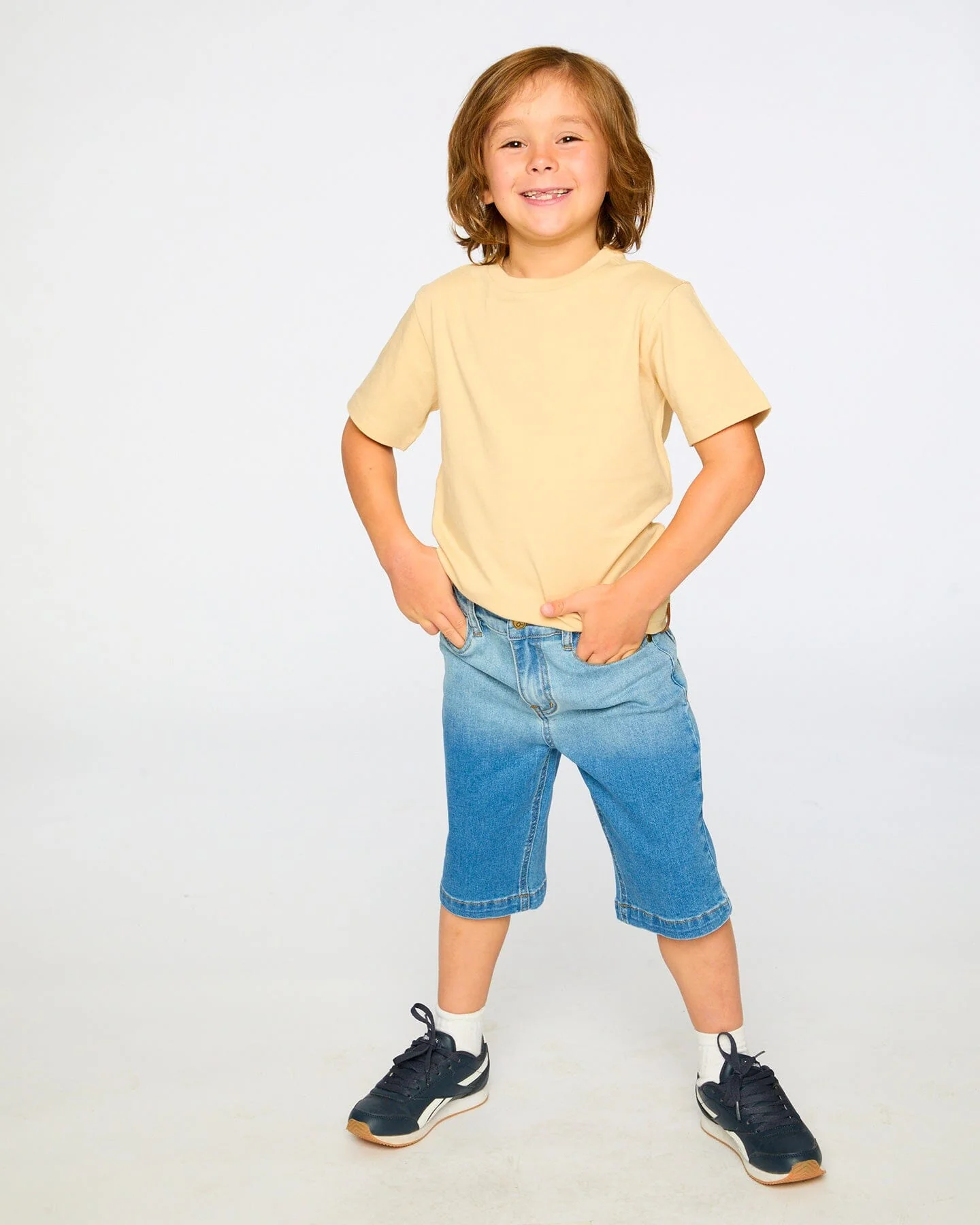 Organic Cotton Jersey T-Shirt Solid Beige - Image 2