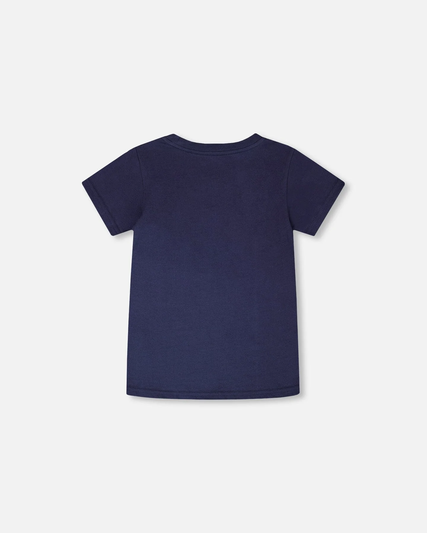 Organic Cotton Jersey T-Shirt With Bike Print Dark Blue - Image 4