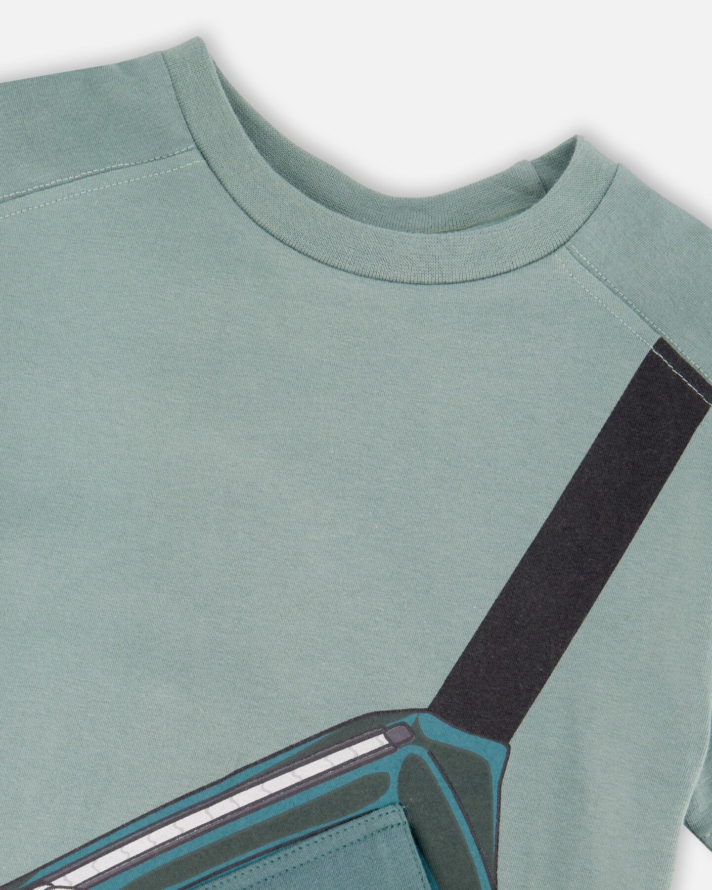 Organic Cotton Jersey T-Shirt With Cross Bag Green - Image 4