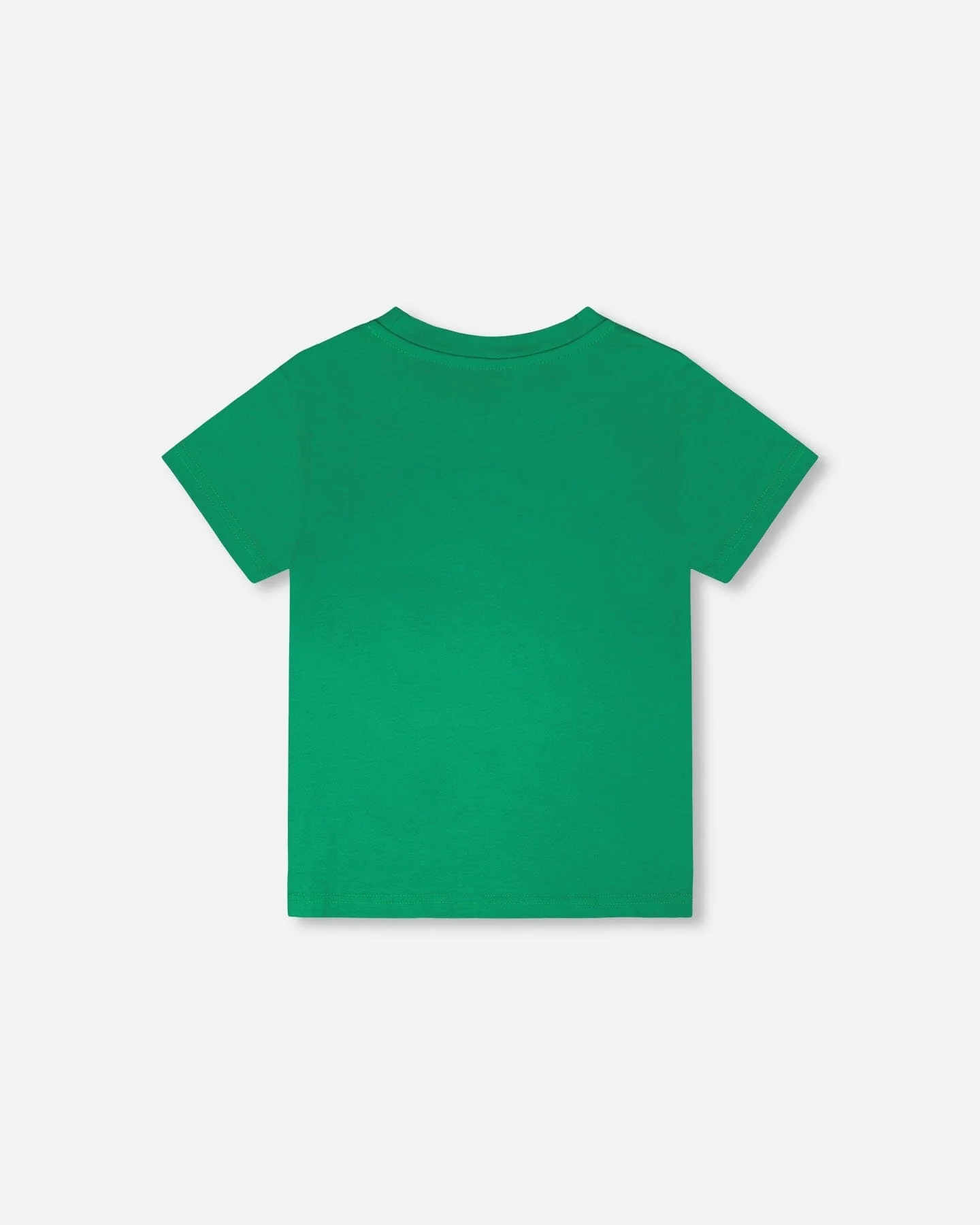 Organic Cotton Jersey T-Shirt With Print Green - Image 5