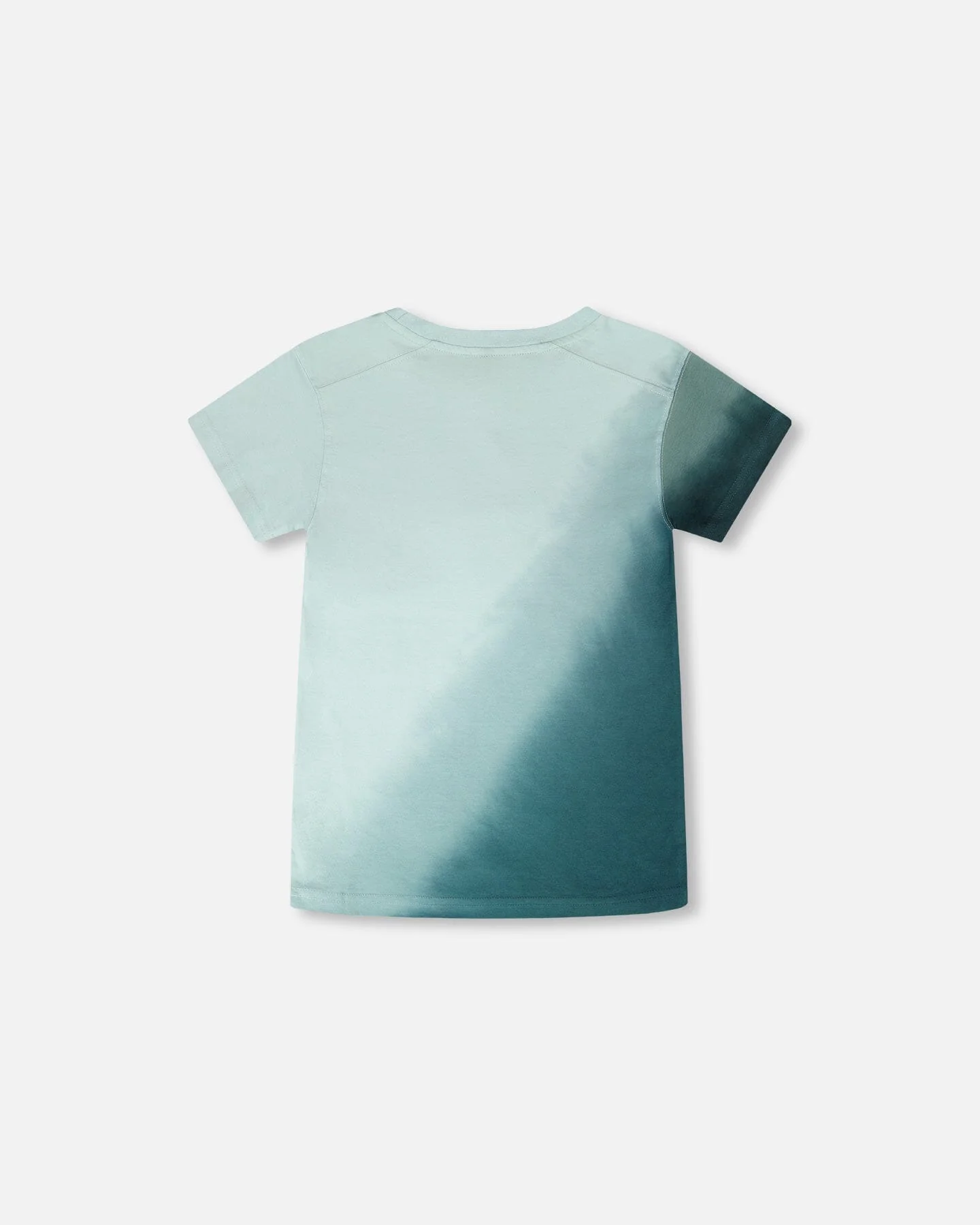 Organic Cotton Jersey T-Shirt With Print Turquoise - Image 3