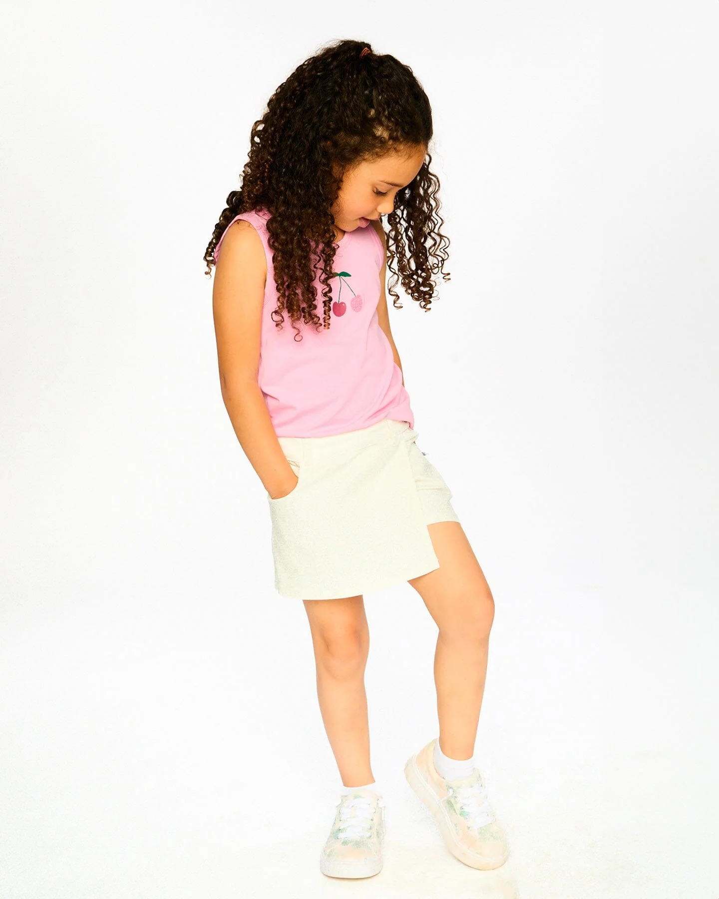 Organic Cotton Jersey Tank Top Pink - Image 2
