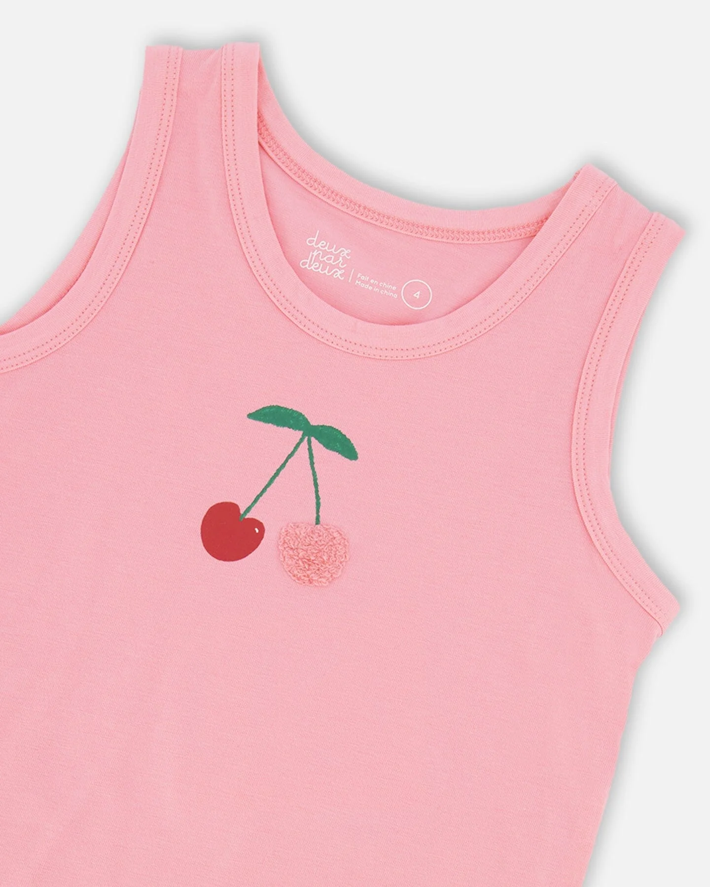 Organic Cotton Jersey Tank Top Pink - Image 4