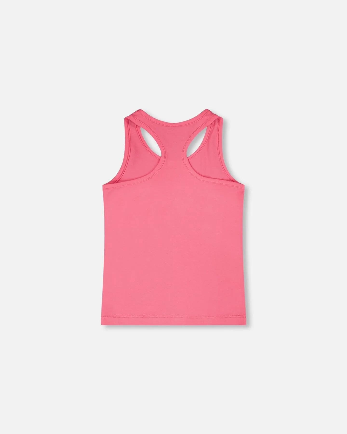 Organic Cotton Jersey Tank Top Pink With Screen Print - Image 3