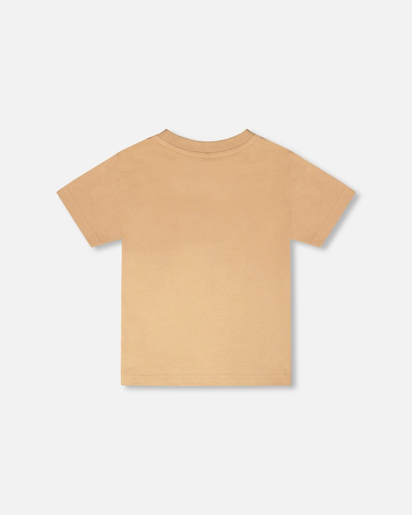 Organic Cotton Short Sleeve T-Shirt Beige - Image 3