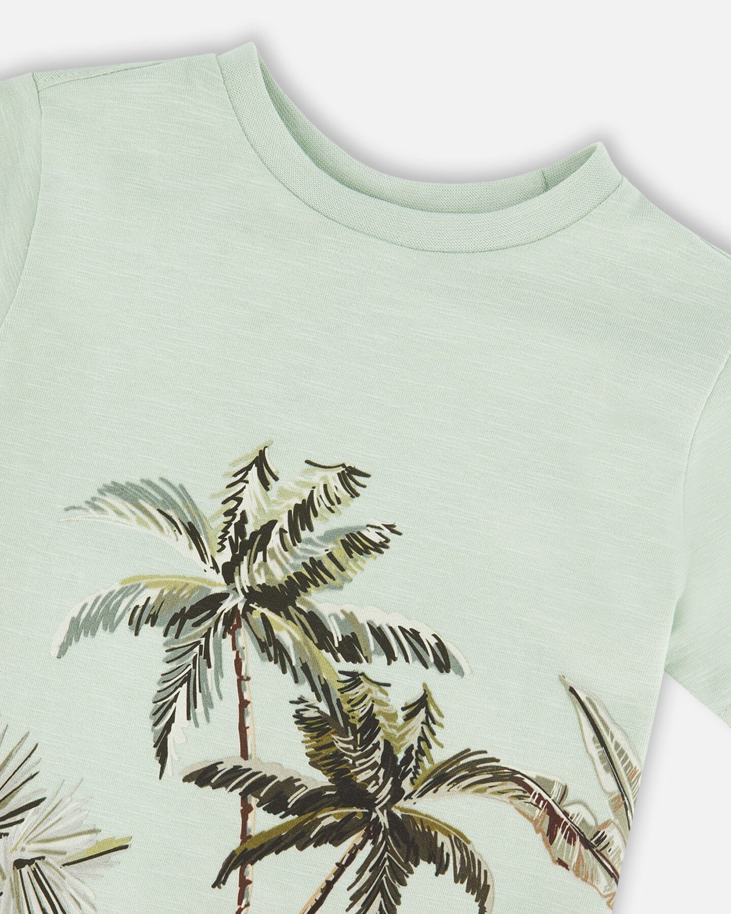 Organic Cotton T-Shirt Mint Green Safari Print - Image 4
