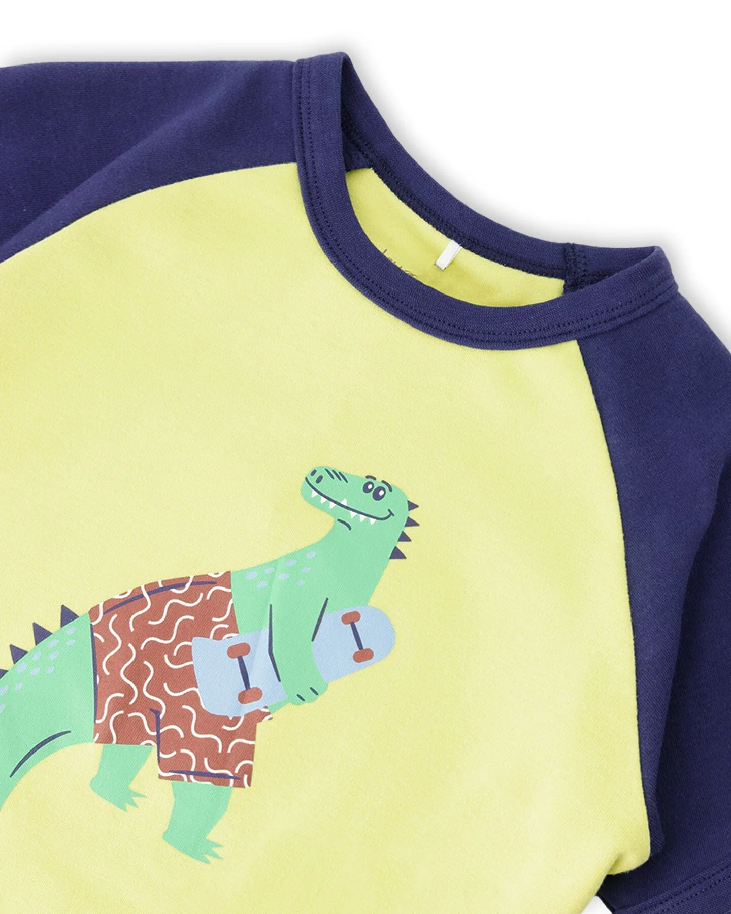 Organic Cotton Two-Piece Pyjama Set Blue Dino Print - Image 4