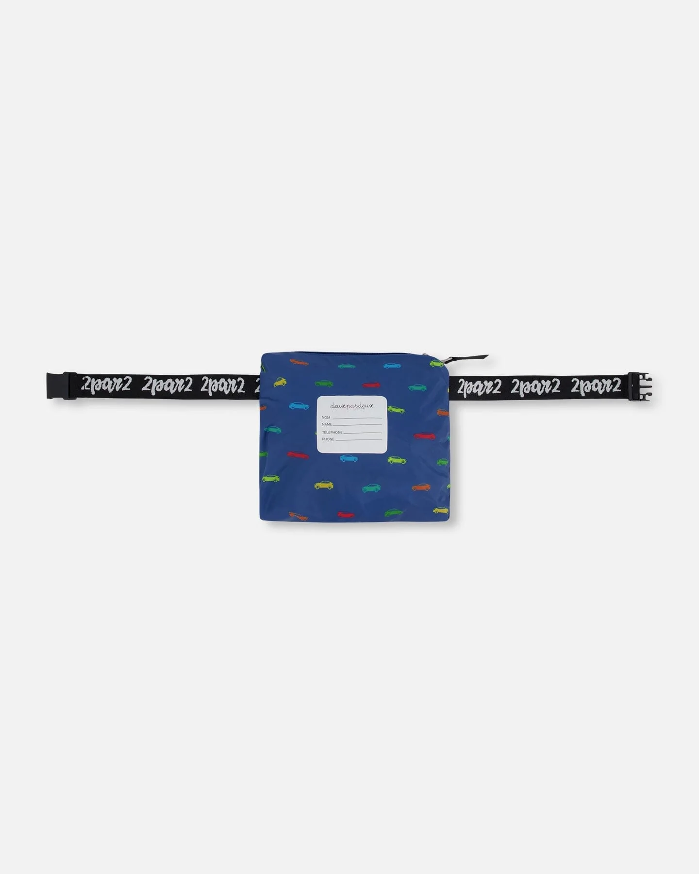 Packable Windbreaker In Polyester Blue Car Print - Image 5