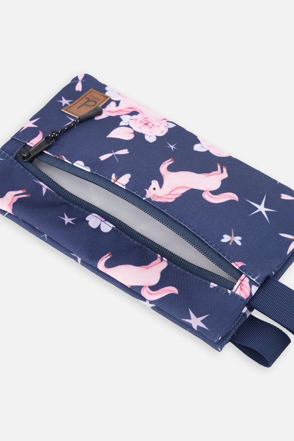 Pencil Case Navy Unicorn Print - Image 4