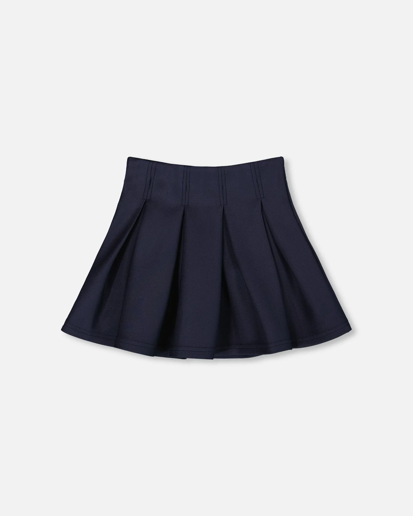 Pleated Milano Skirt Navy Blue - Image 3