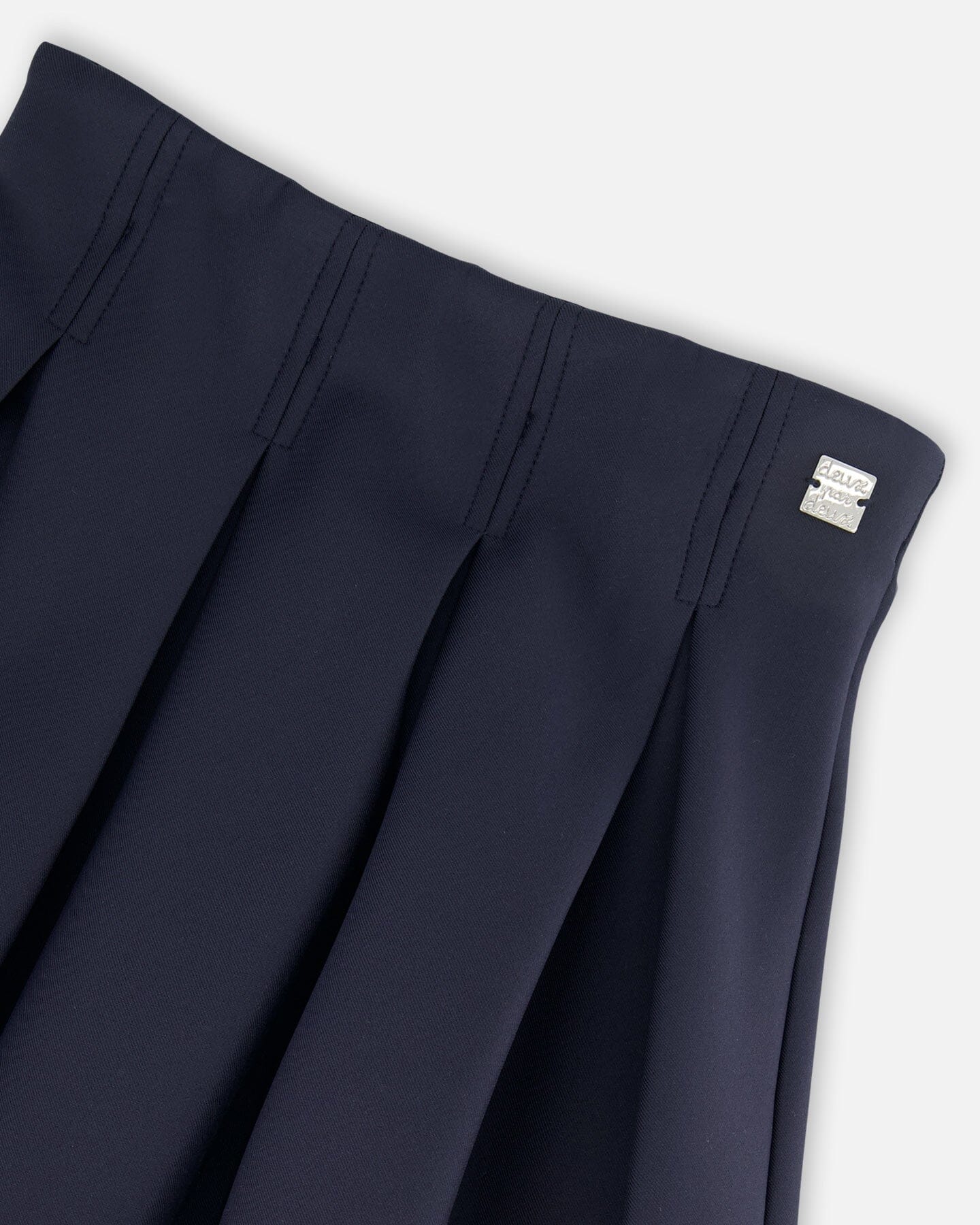 Pleated Milano Skirt Navy Blue - Image 4