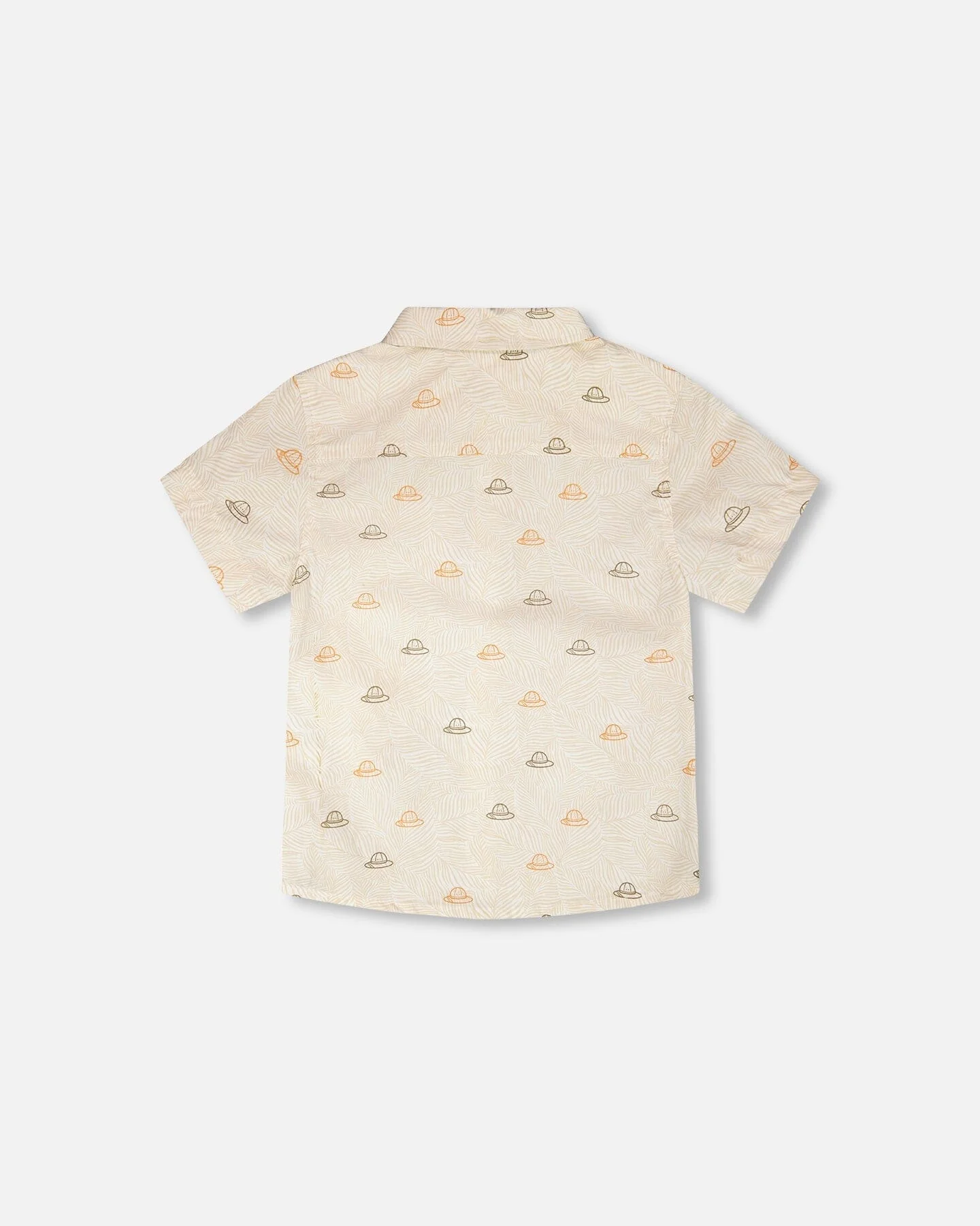 Poplin Shirt Beige Safari Print - Image 4