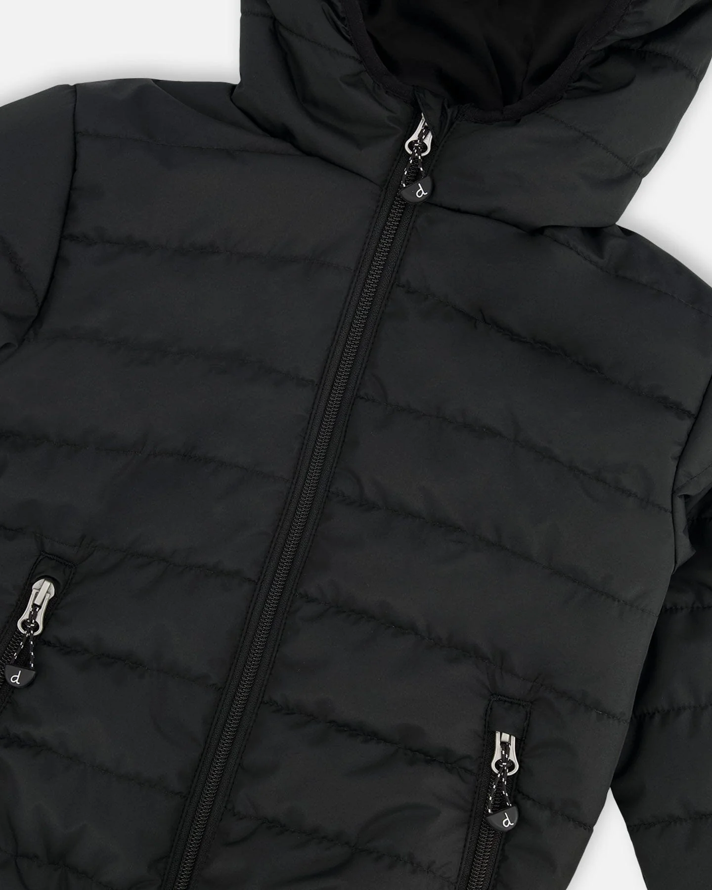 Quilted Mid-Season Jacket Black - Image 4