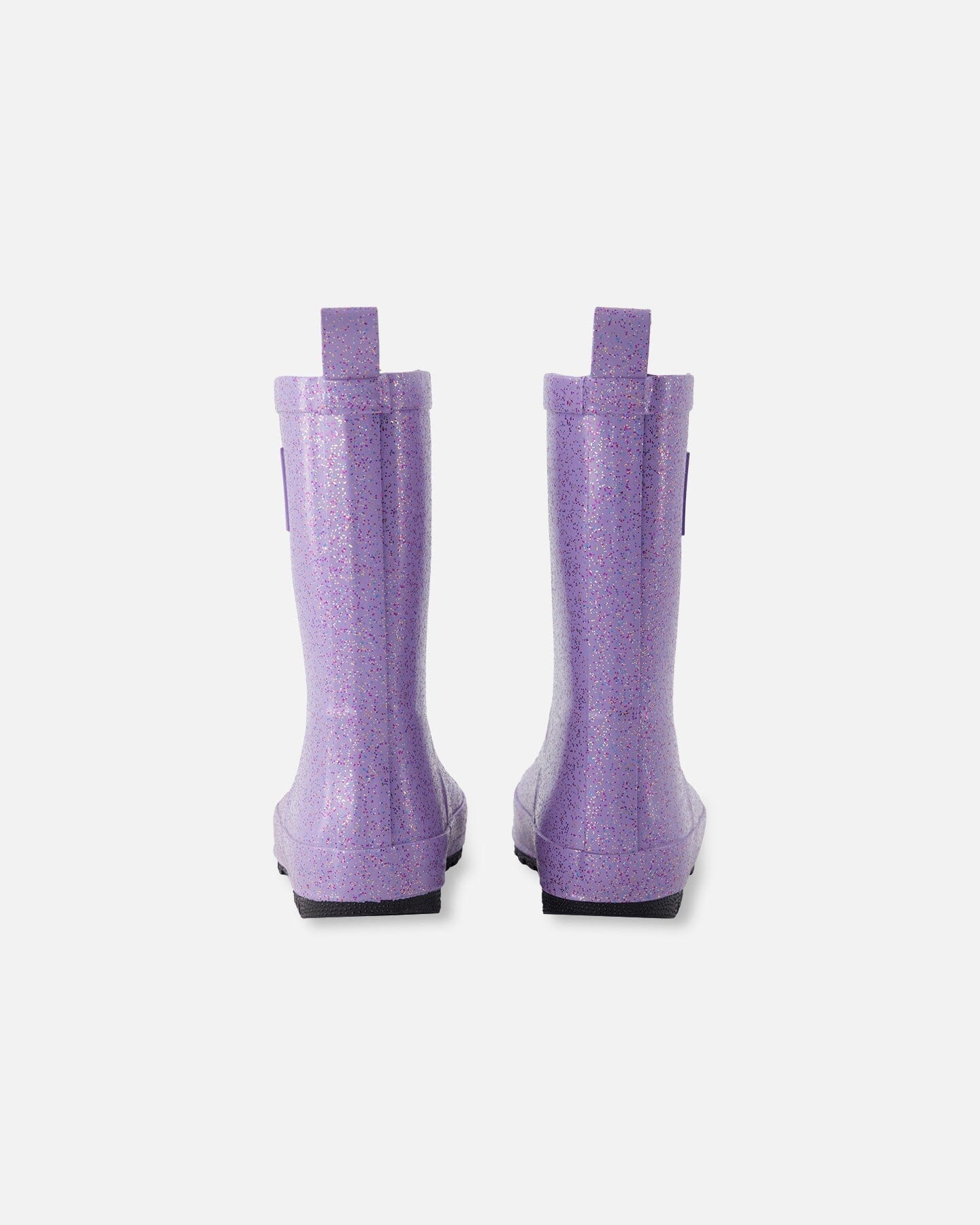 Rain Boots In Natural Rubber Purple Glitter - Image 5