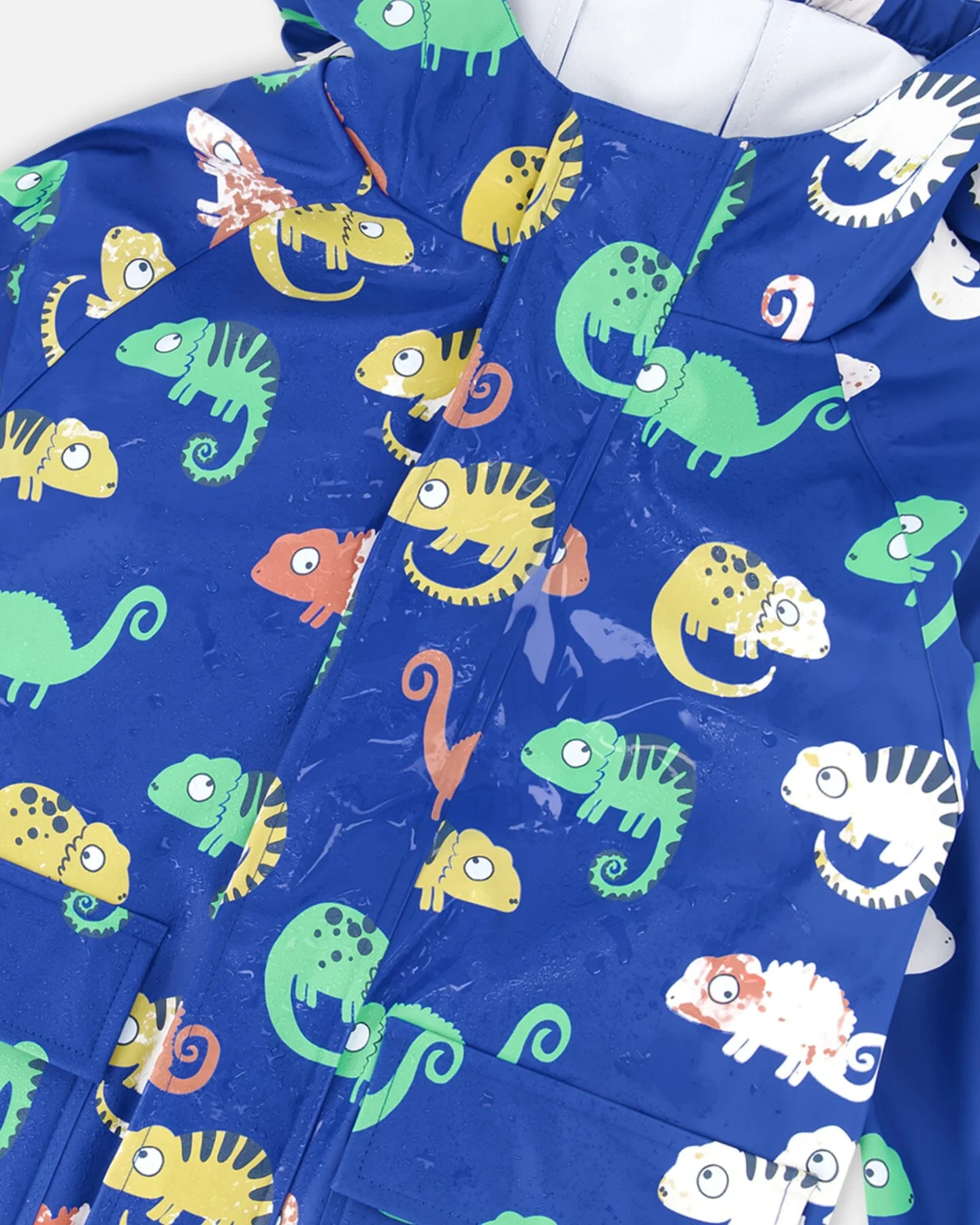Blue raincoat with color-changing chameleon - Image 6