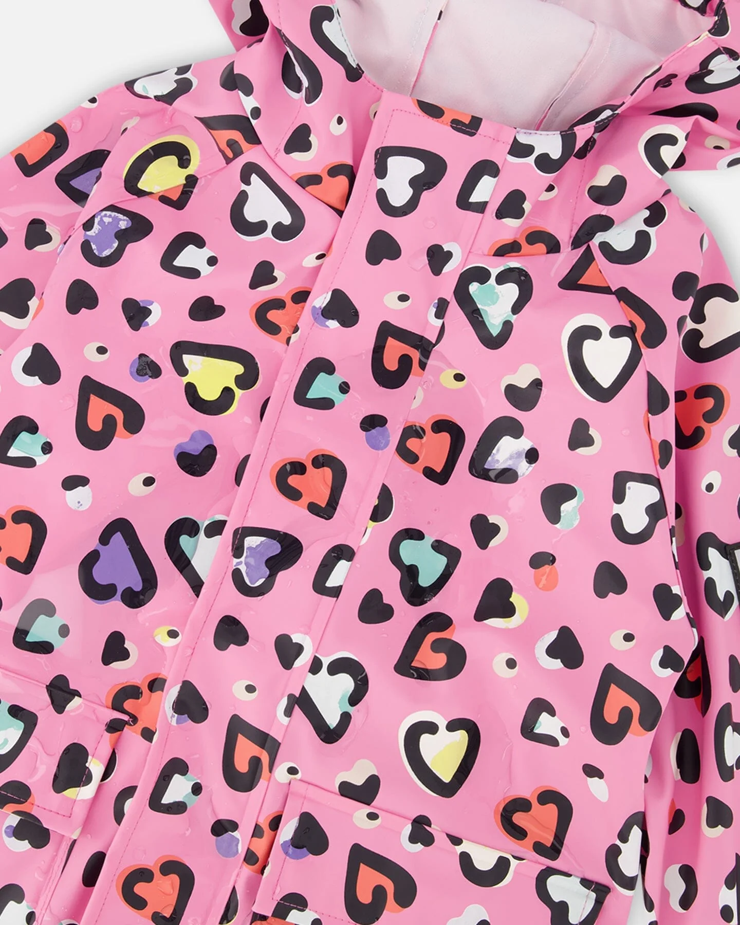 Pink raincoat with color-changing hearts - Image 6