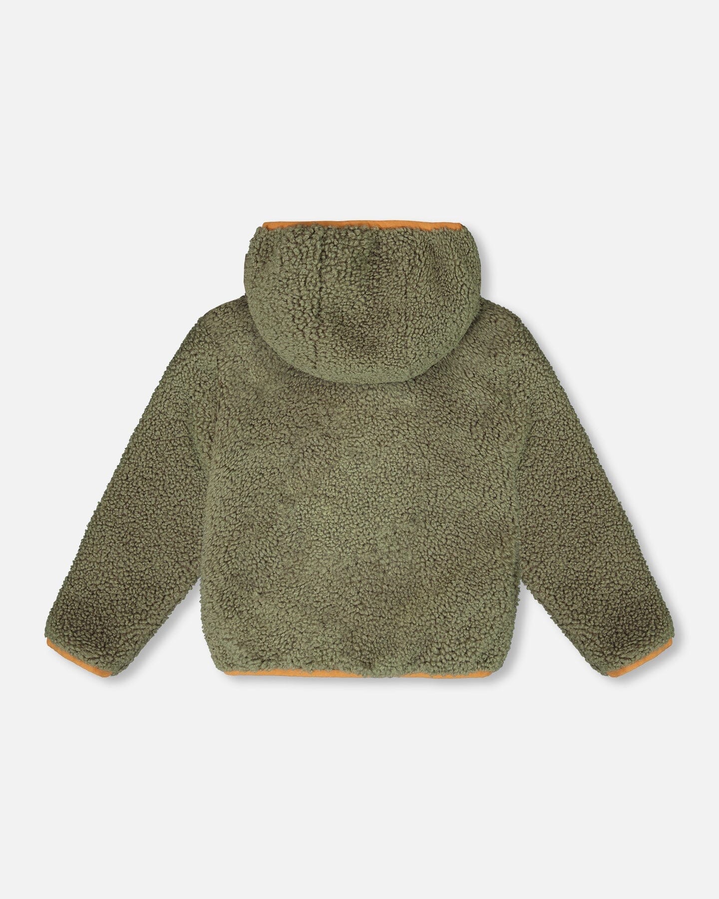Reversible Mid-Season Sherpa Jacket Khaki - Image 4