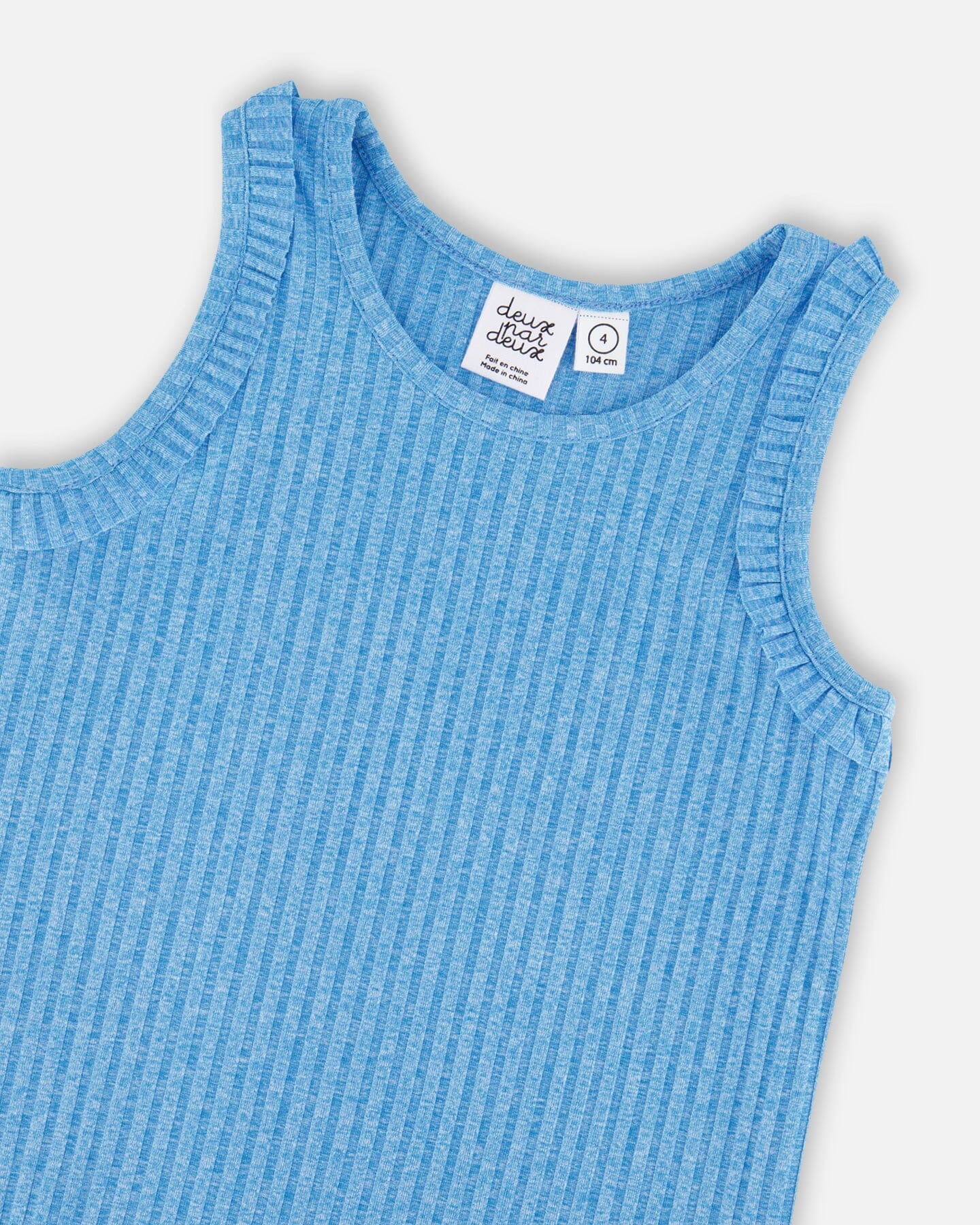 Rib Tank Top Blue - Image 6