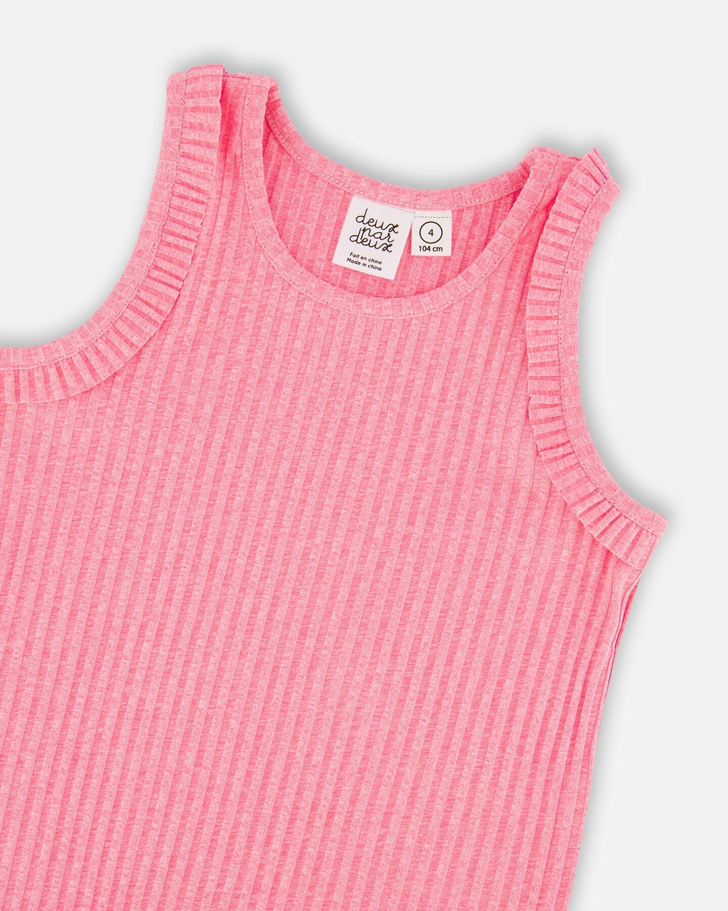 Rib Tank Top Pink - Image 4