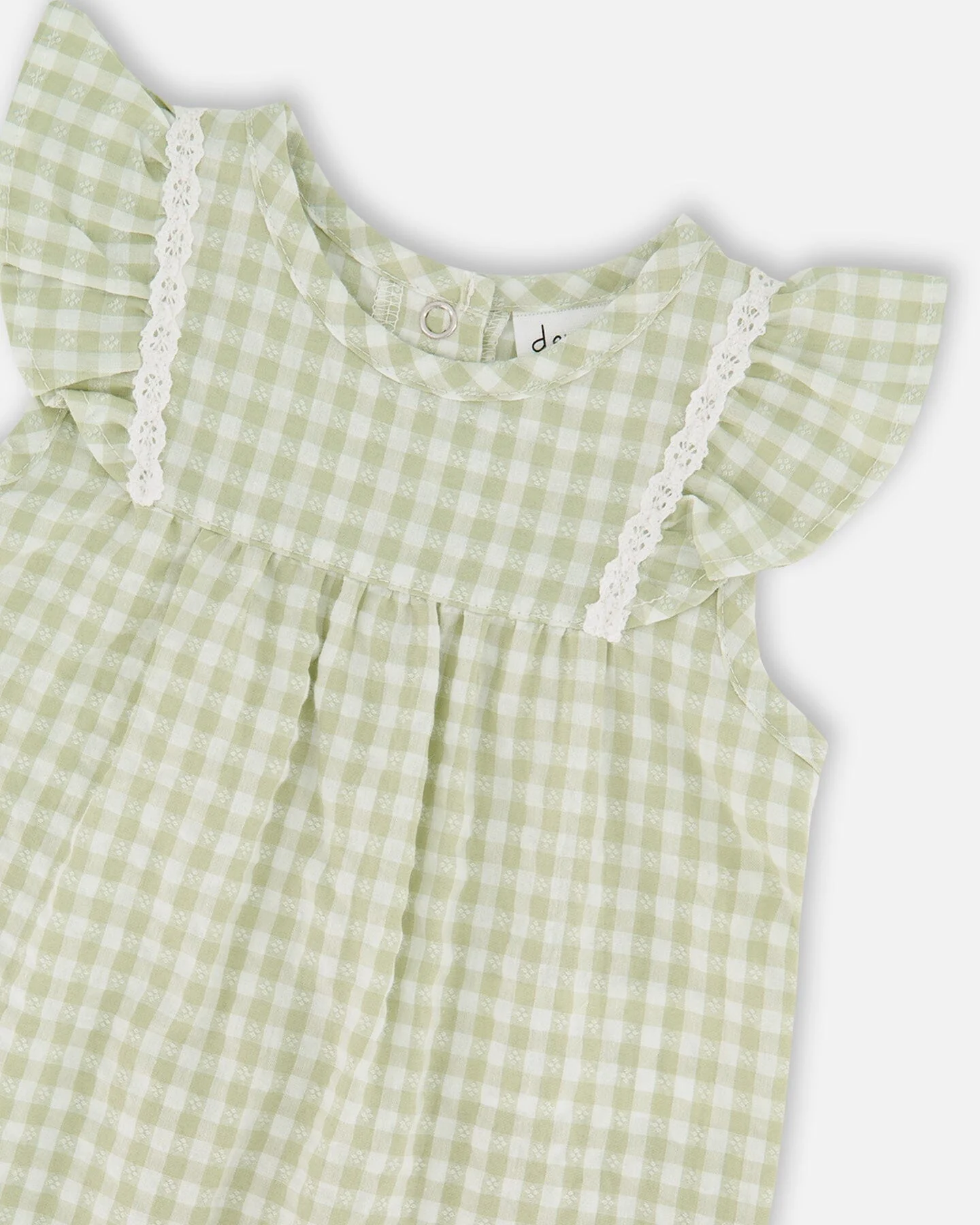 Romper Green Gingham - Image 3