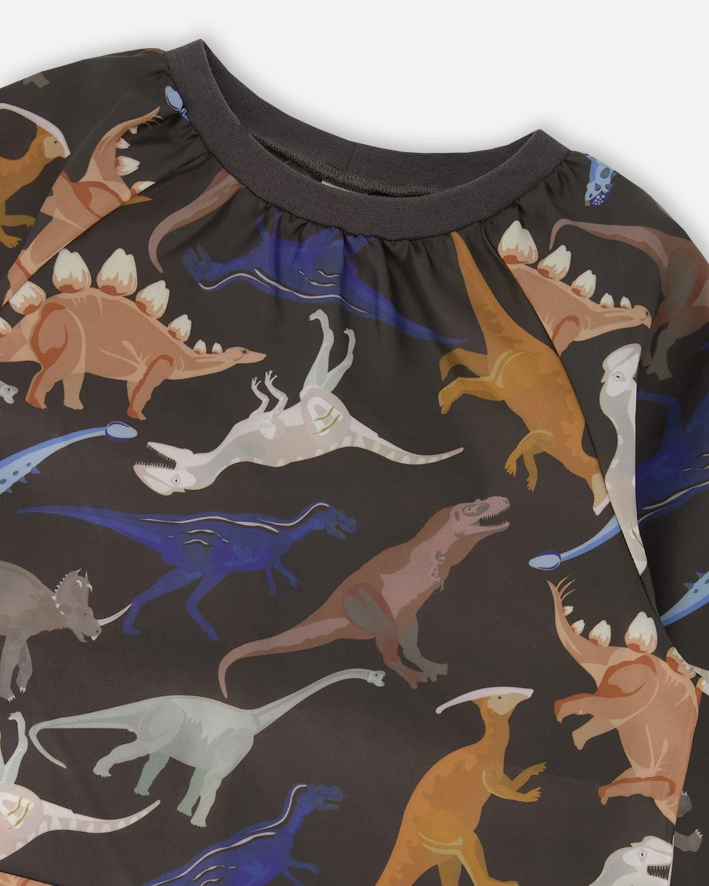 School Apron Black Dinosaur Print - Image 3